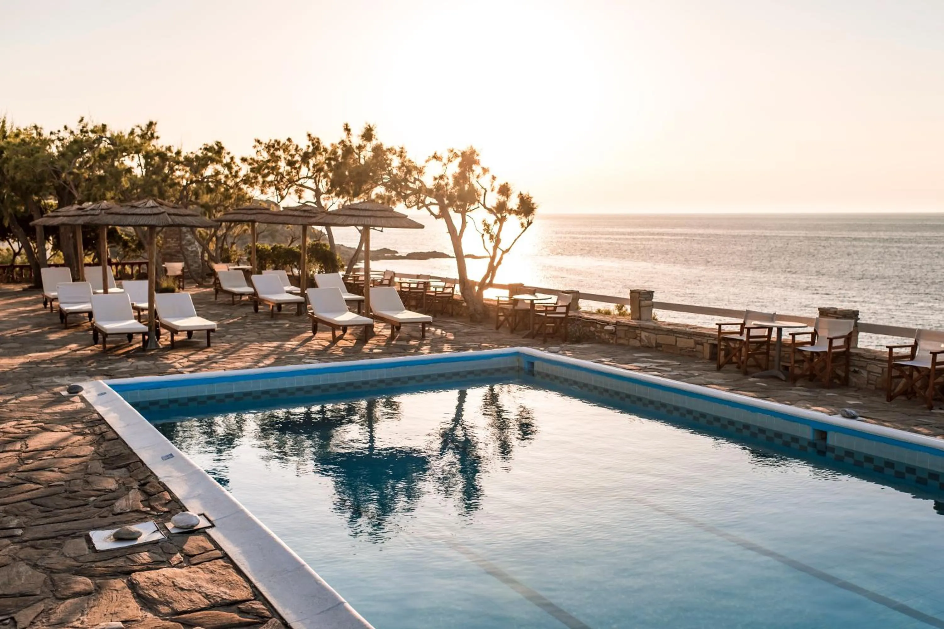 Swimming pool in Cavos Bay Hotel & Studios
