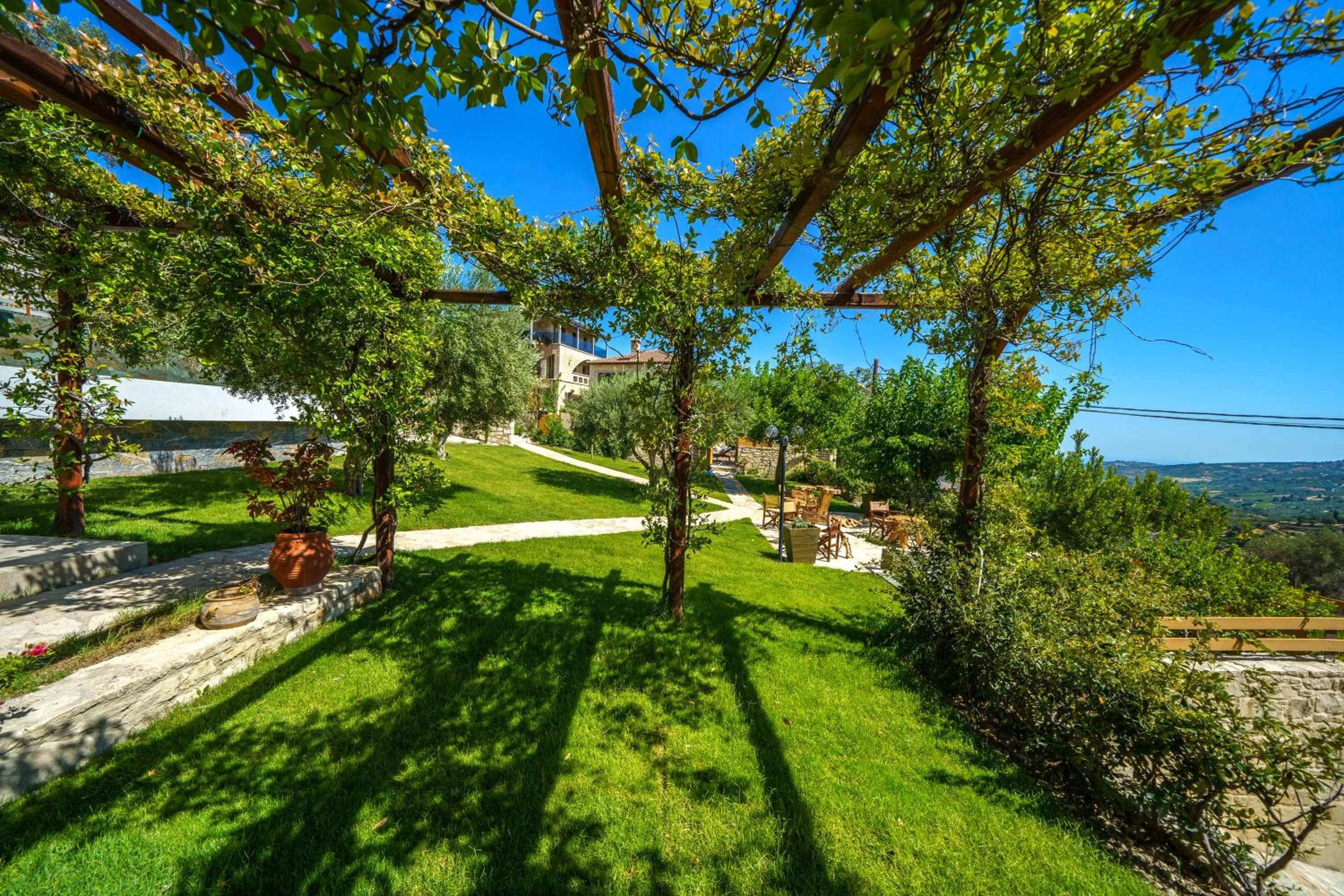 Garden in Asion Lithos Suites with Private Pools