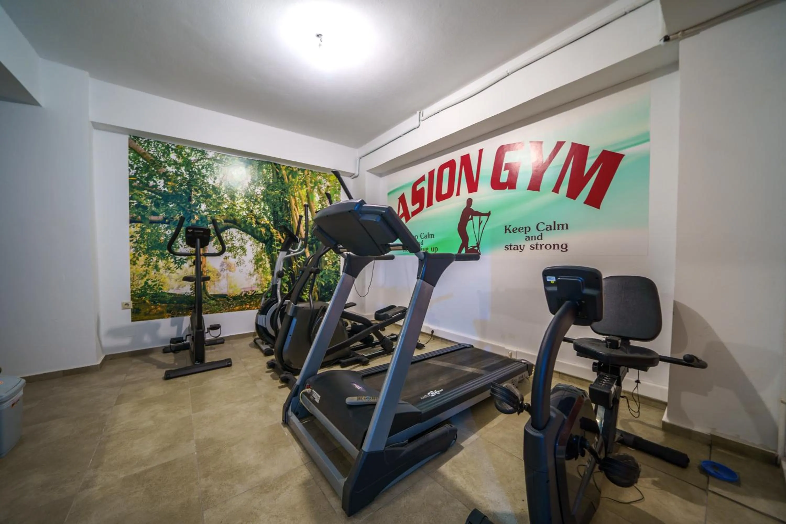 Fitness centre/facilities in Asion Lithos Suites with Private Pools