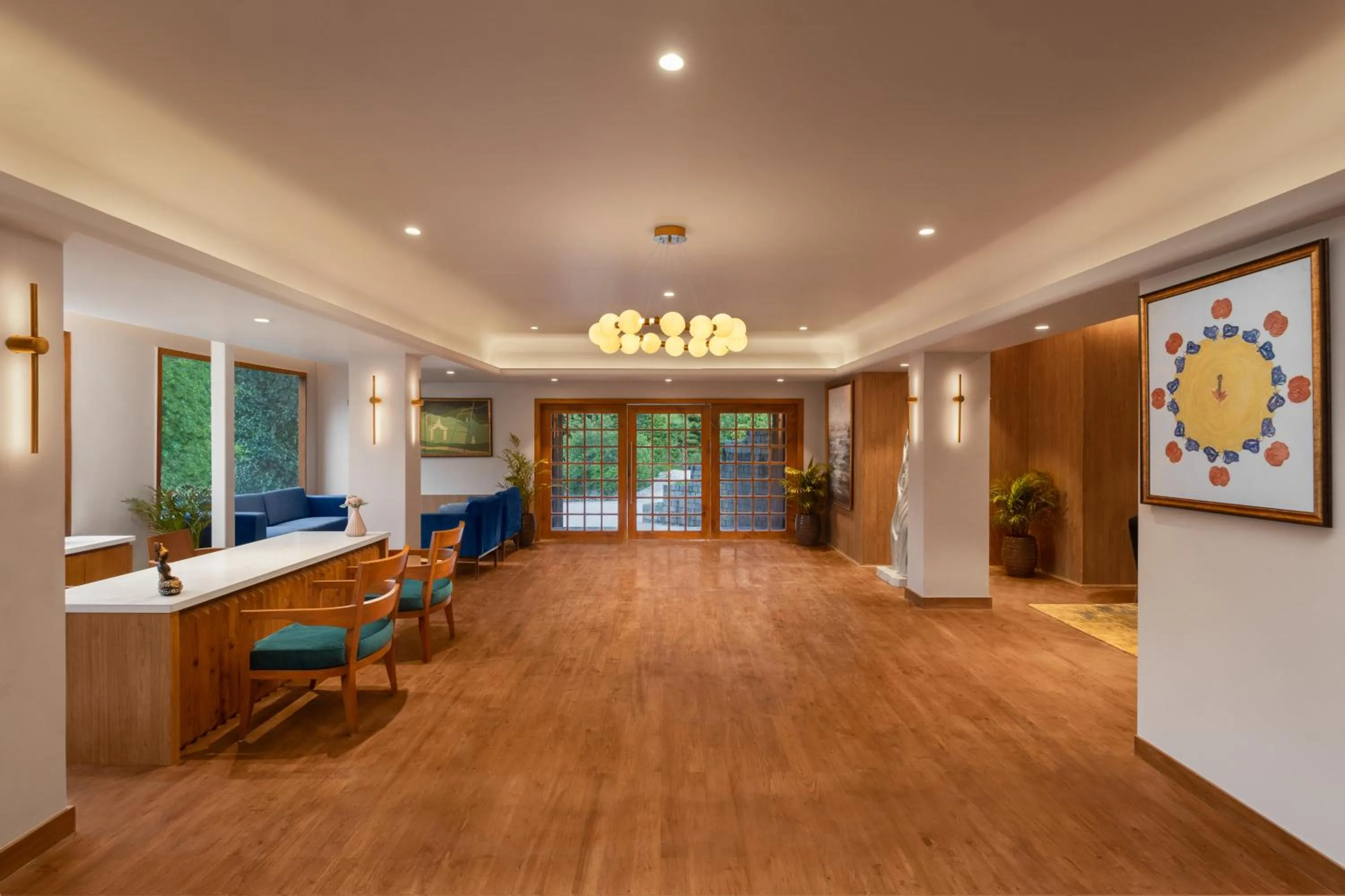 Seating area in Bookmark Resorts, Manali