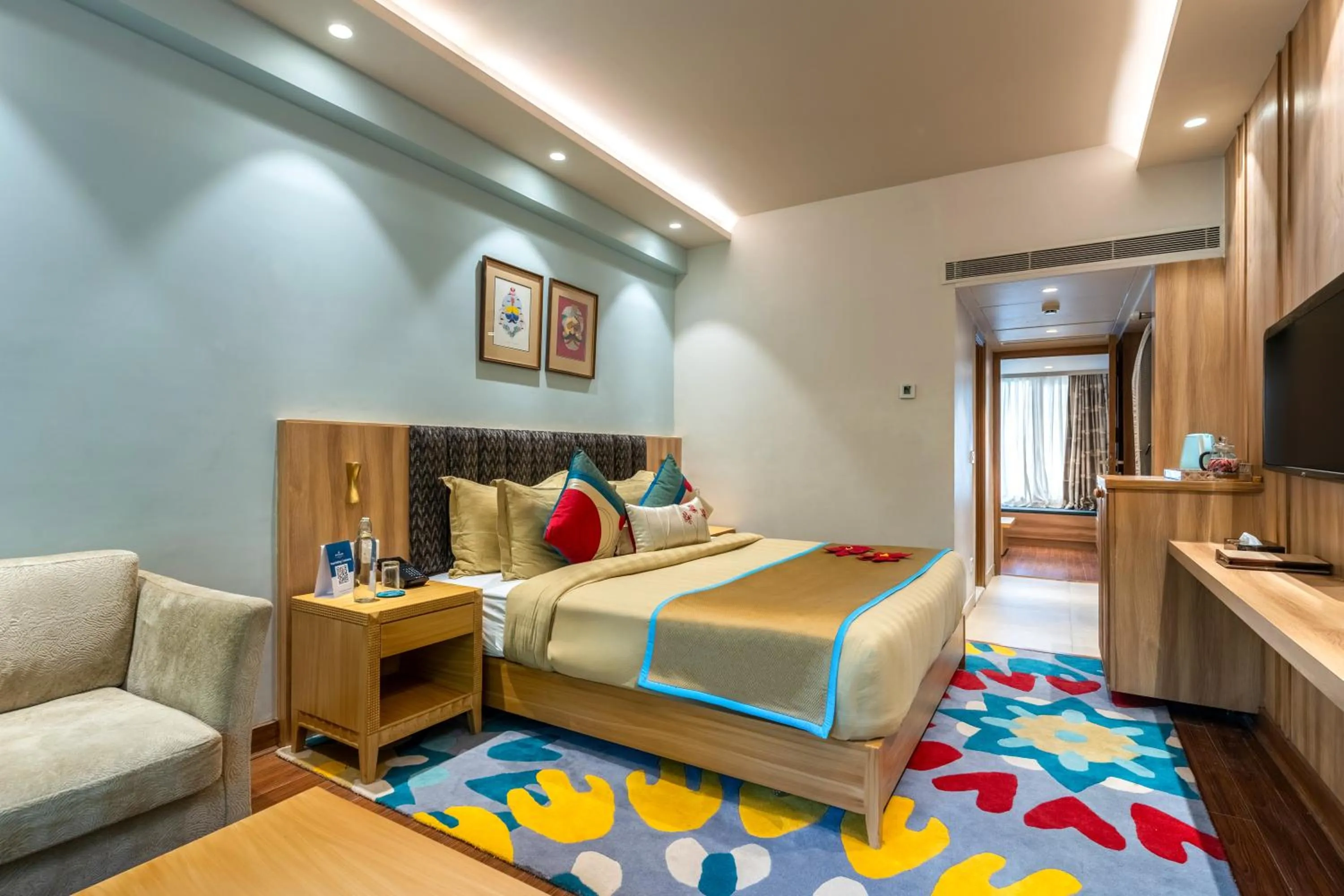 Bedroom in Bookmark Resorts, Manali