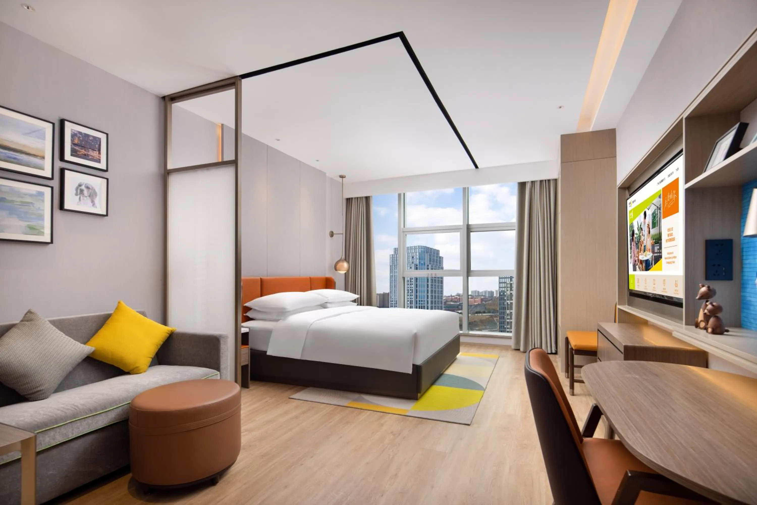Bed in Home2 Suites by Hilton Chongqing Yubei