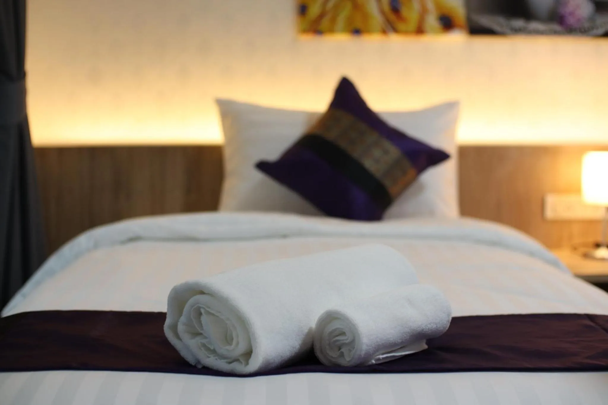 Decorative detail, Bed in Peacock De Pai Hotel