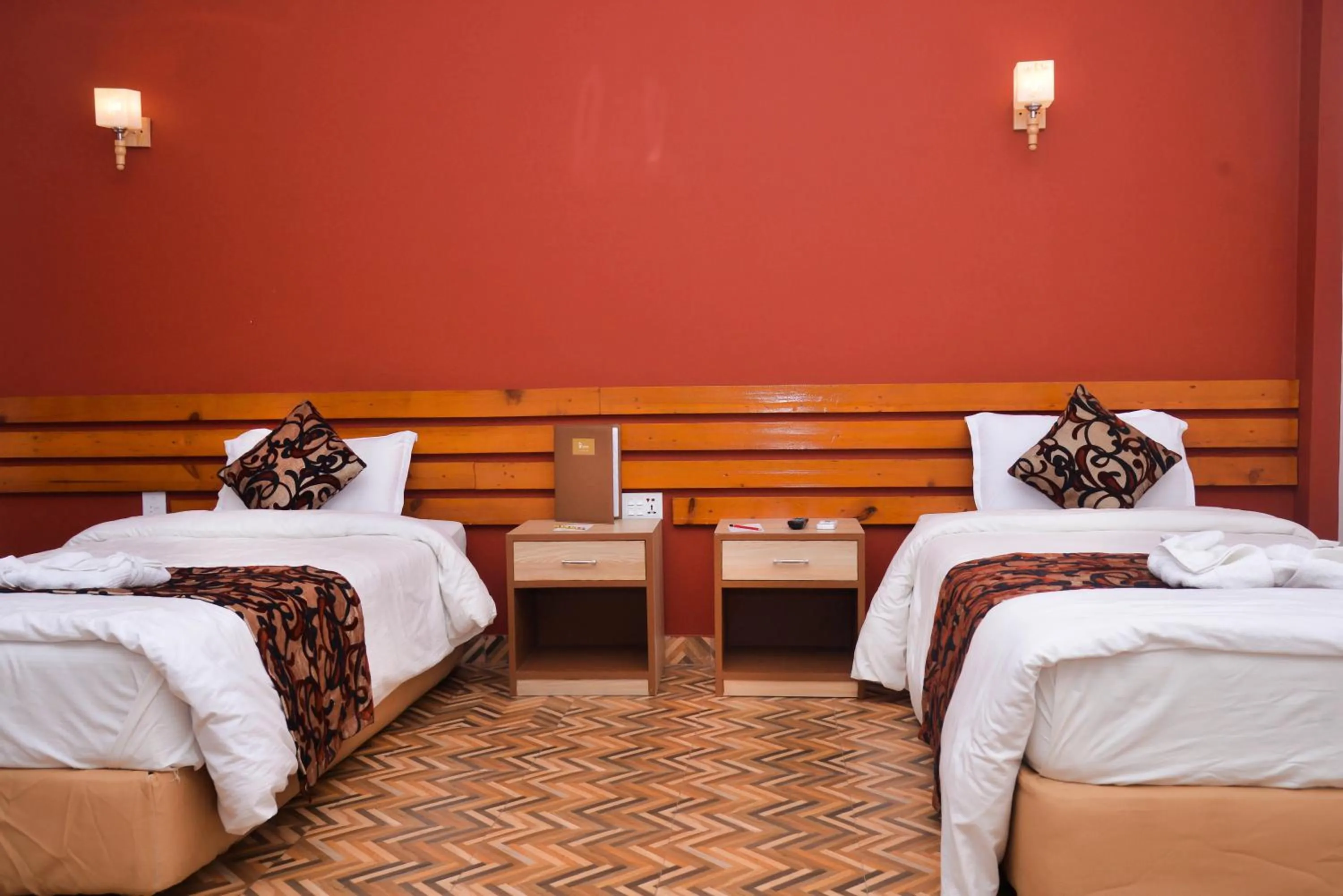 Bed in Sauraha Holiday Home Riverside by managed Hotel Surya Adventure