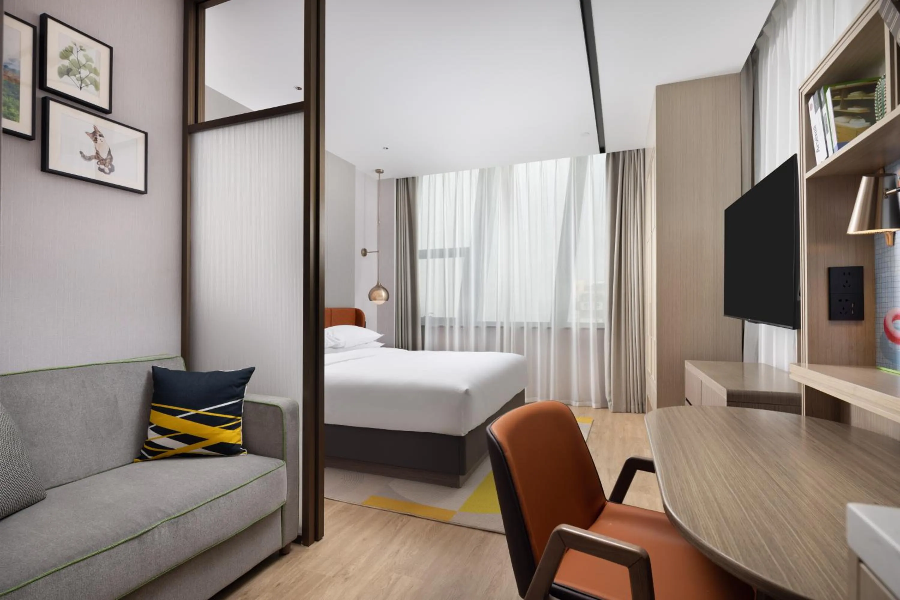 Bed in Home2 Suites by Hilton Beijing Shunyi