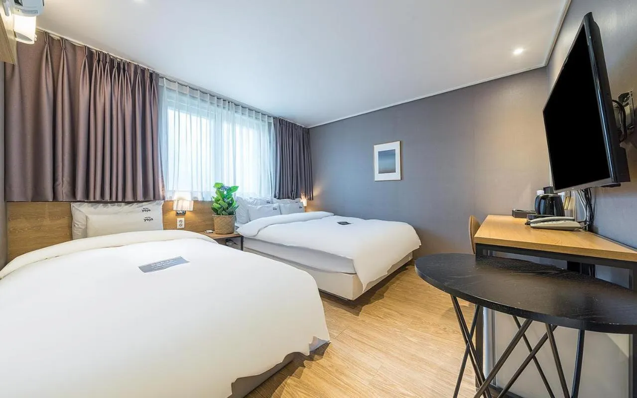 Bed in YAJA Hotel Tongyeong Ferry Terminal Branch