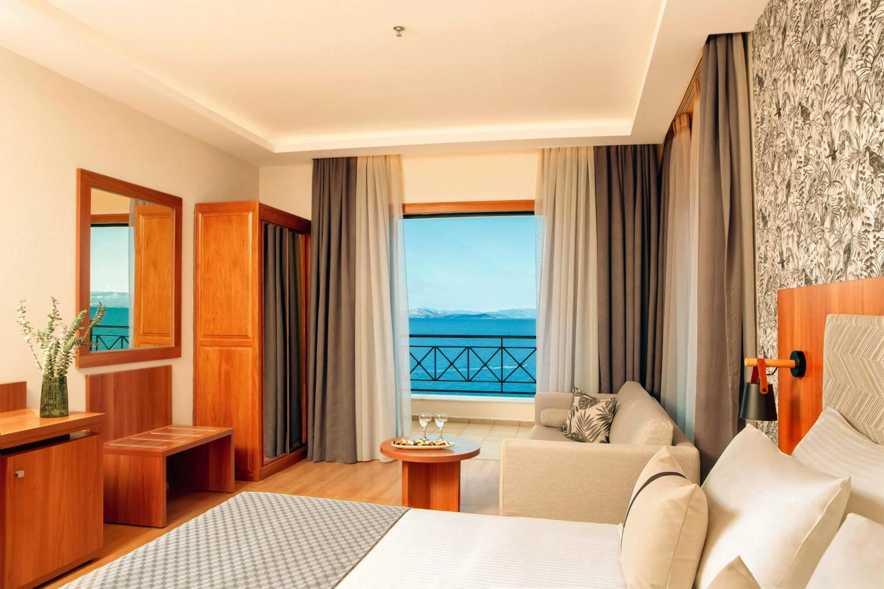 Bed in Zeus Essence Ramada by Wyndham Athens