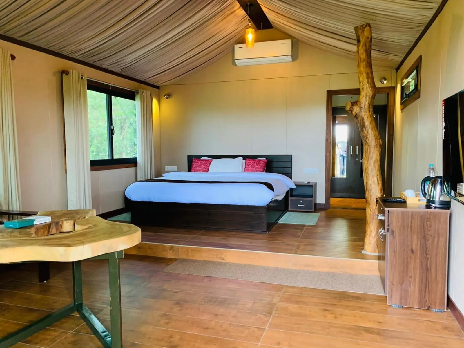 Bed in Niyatma Wayanad Pool Resort by VOYE HOMES - Inside Coffee Plantation