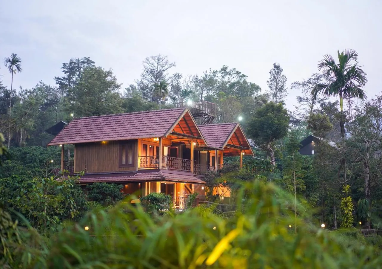 Property building in Niyatma Wayanad Pool Resort by VOYE HOMES - Inside Coffee Plantation