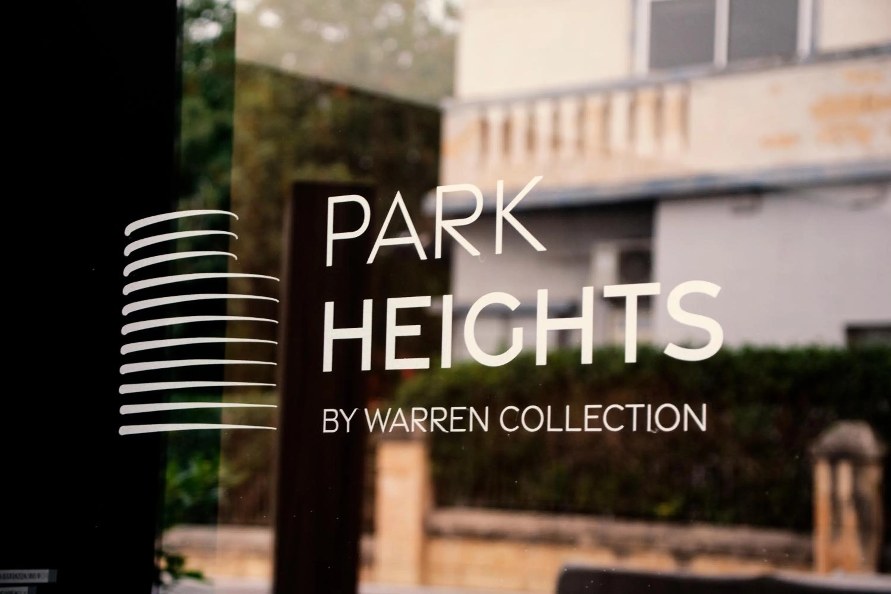 Text overlay in Park Heights by the Warren Collection