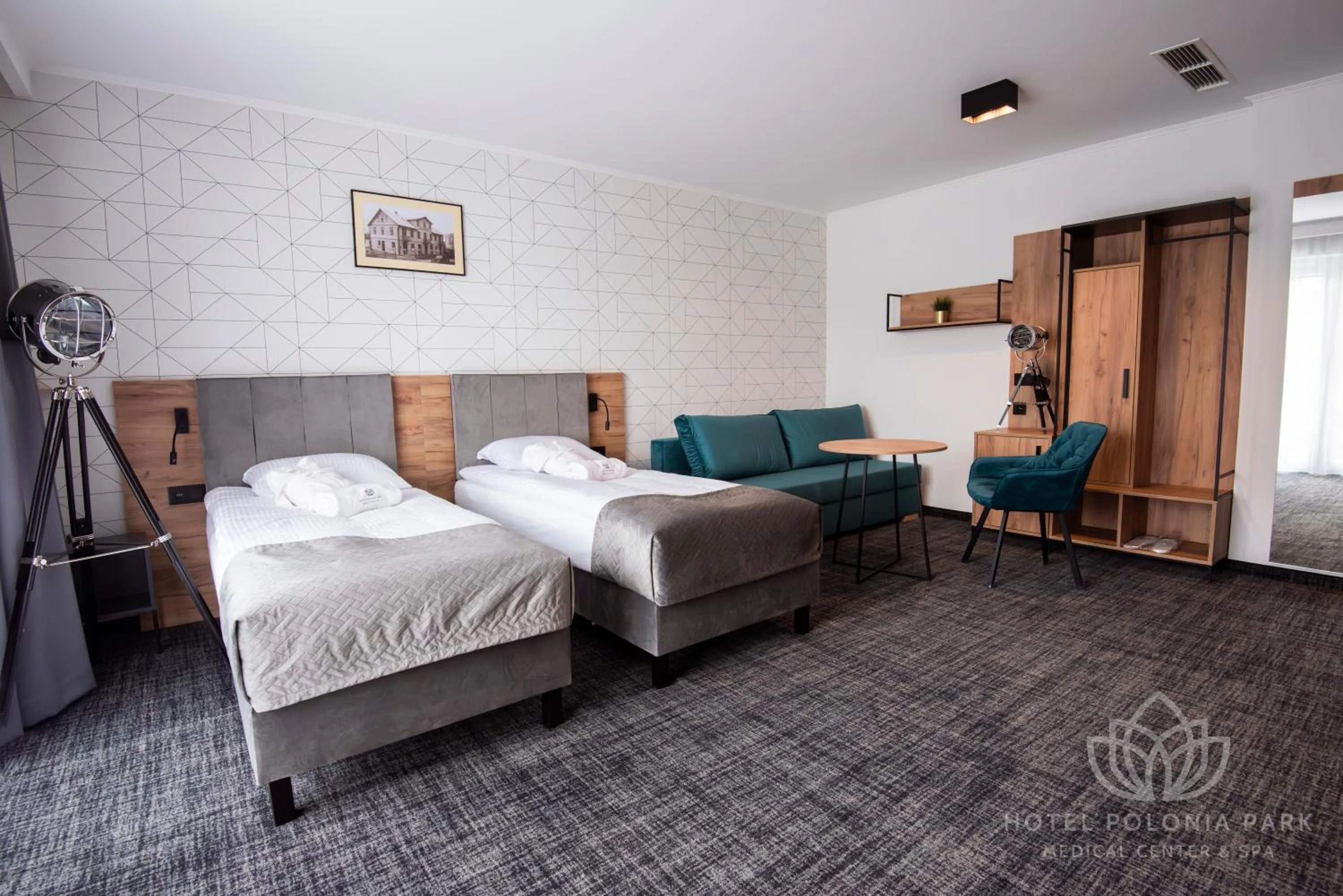 Bed in Hotel Polonia PARK Medical Center & Spa