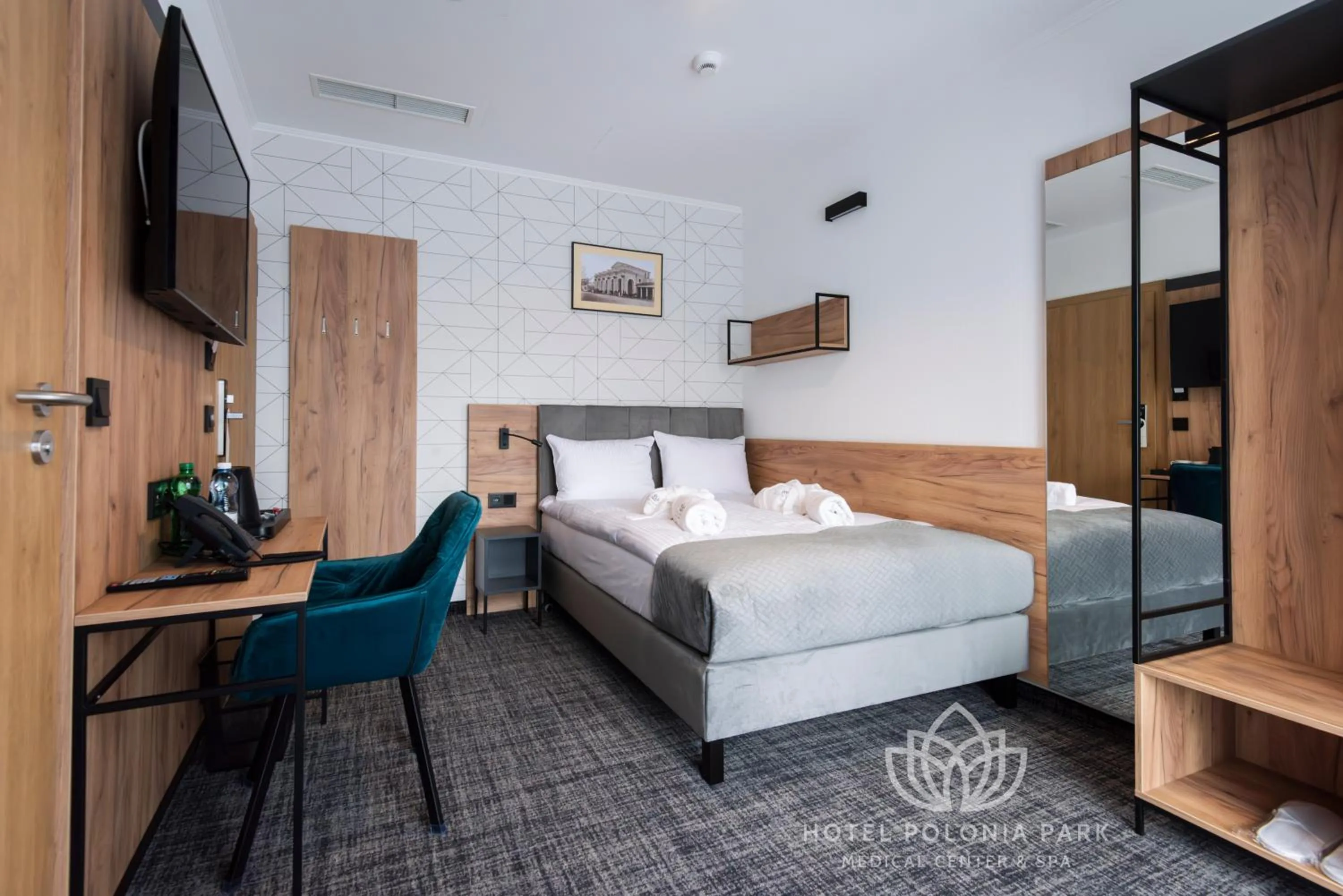 Bed in Hotel Polonia PARK Medical Center & Spa