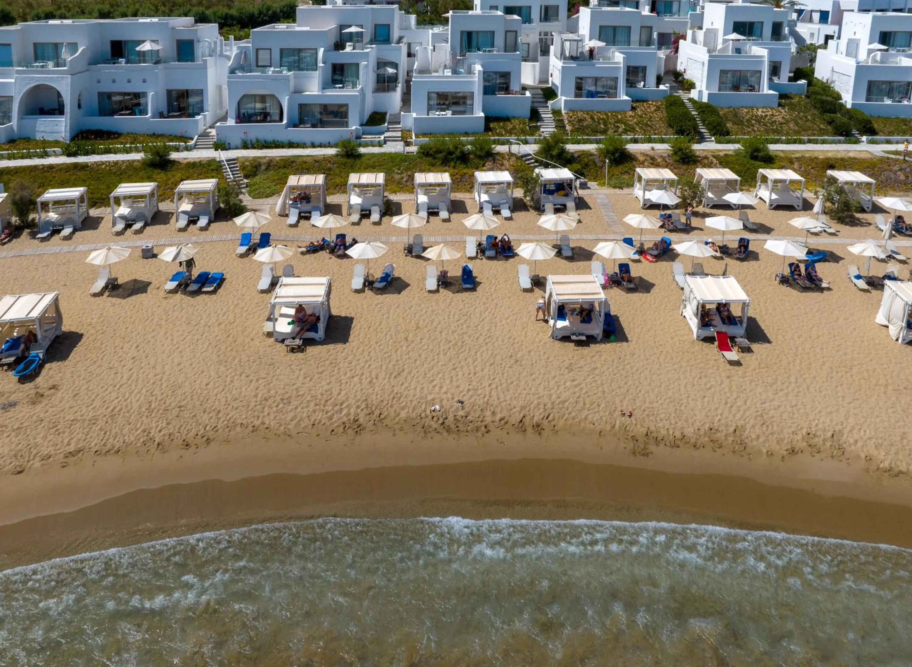 Beach, Bird's-eye View in Knossos Beach Bungalows Suites Resort & Spa