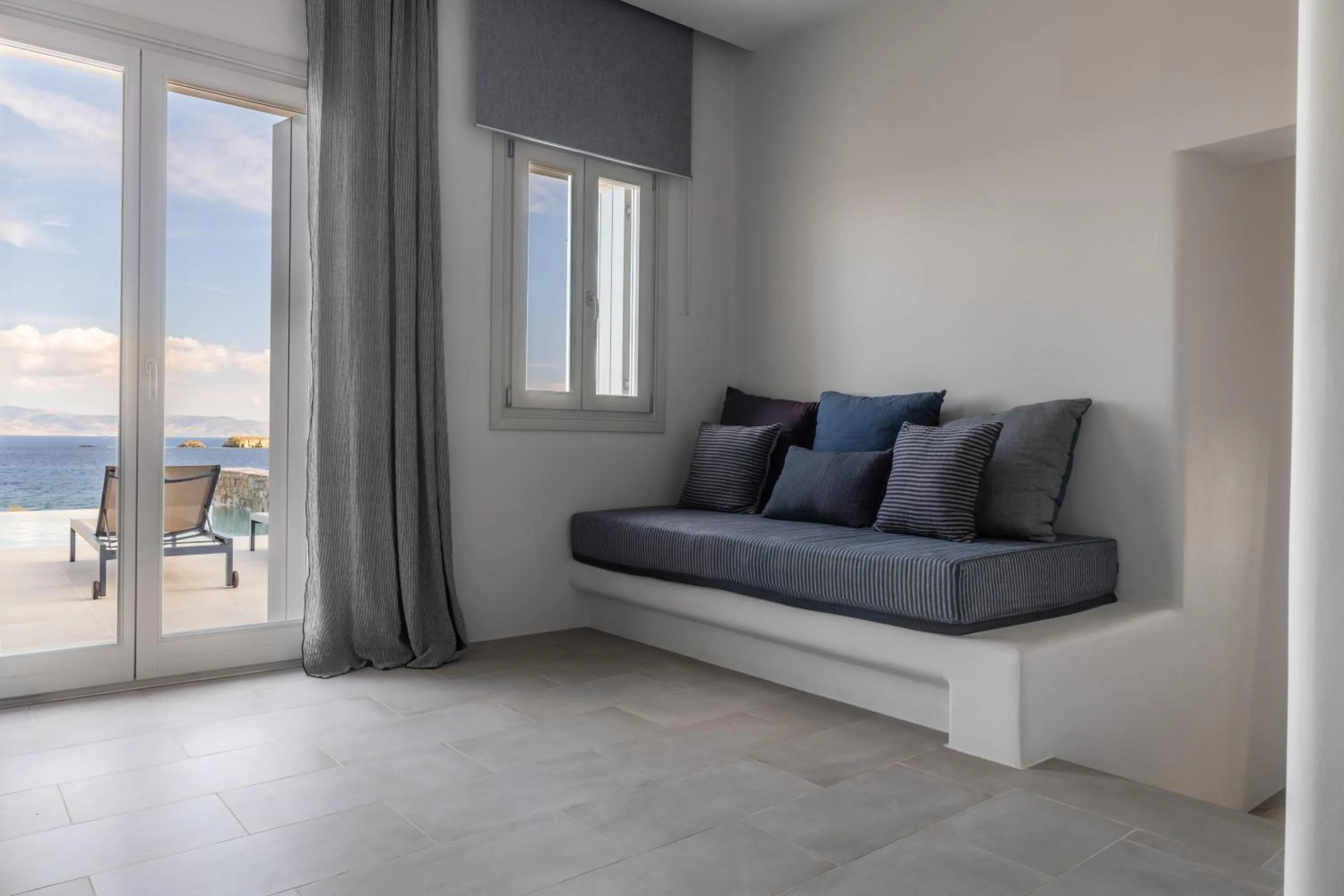 Seating area in Poseidon of Paros Hotel & Spa