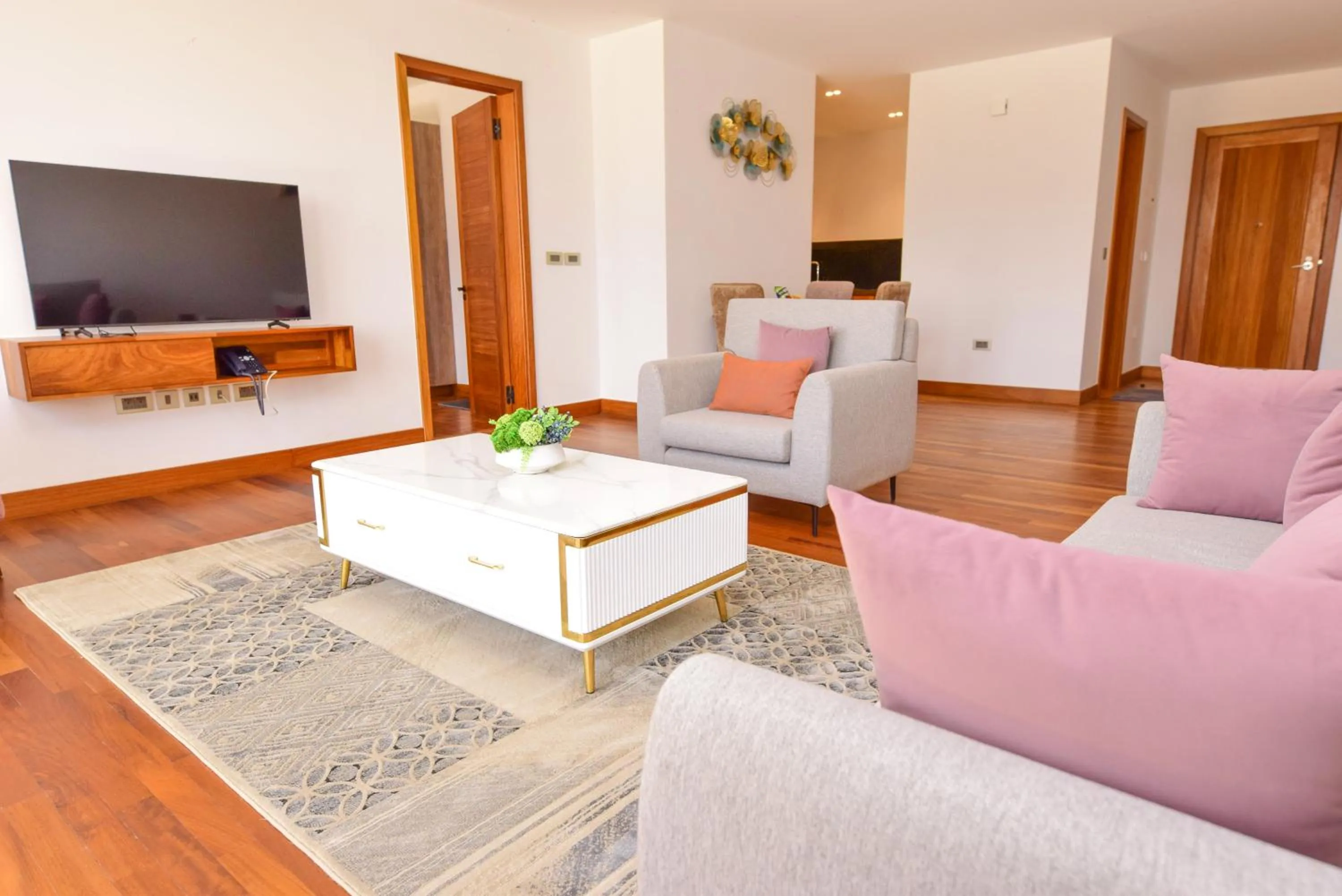 Living room in Broadwalk Residency