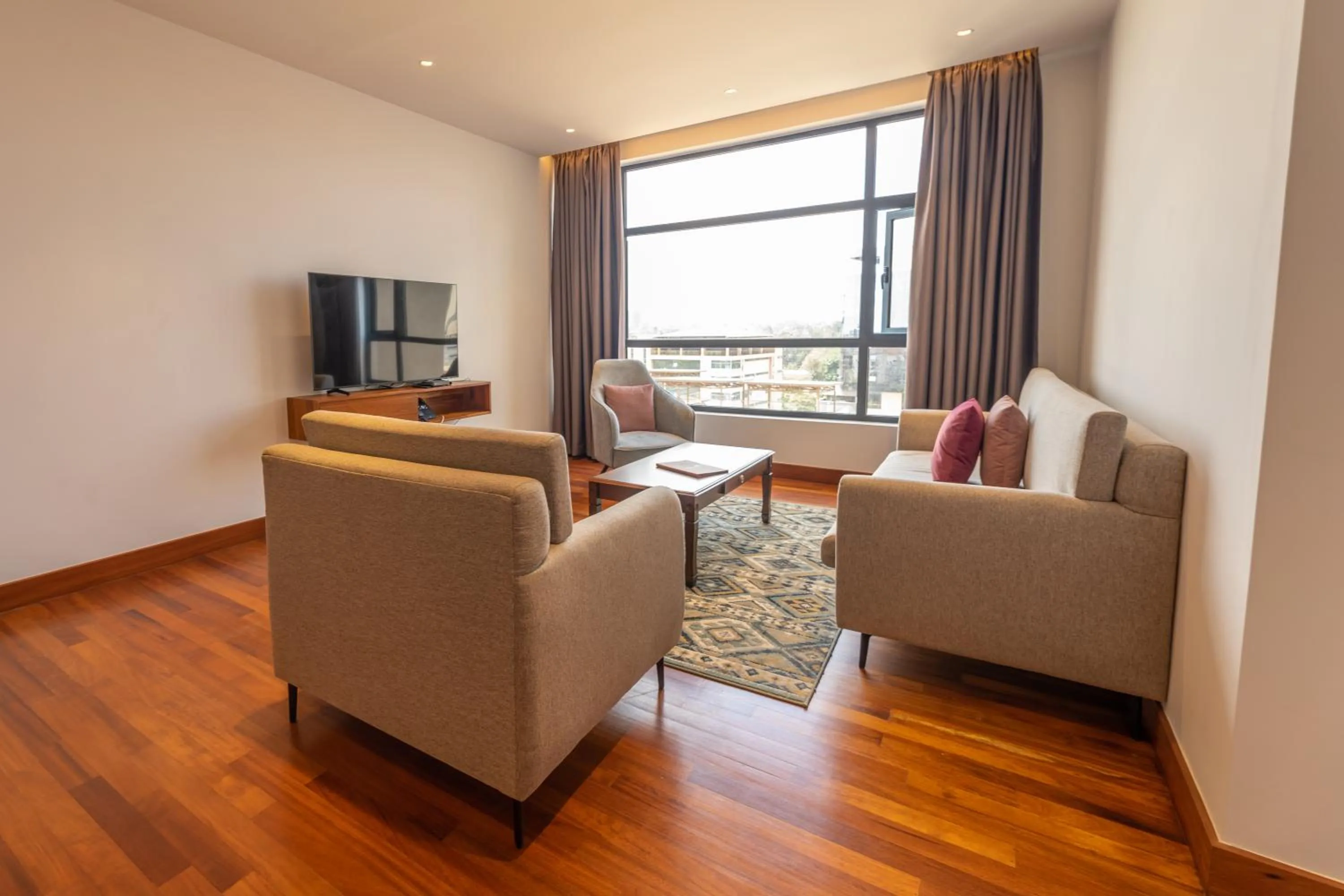 Living room in Broadwalk Residency