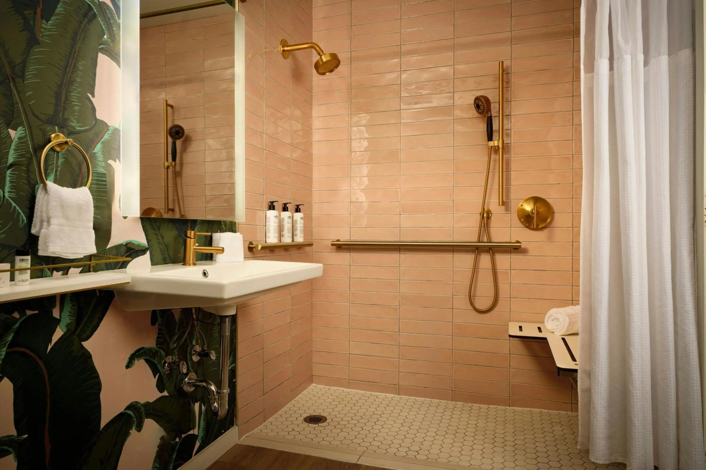 Bathroom in FOUND Hotel, Miami Beach, Series by Marriott