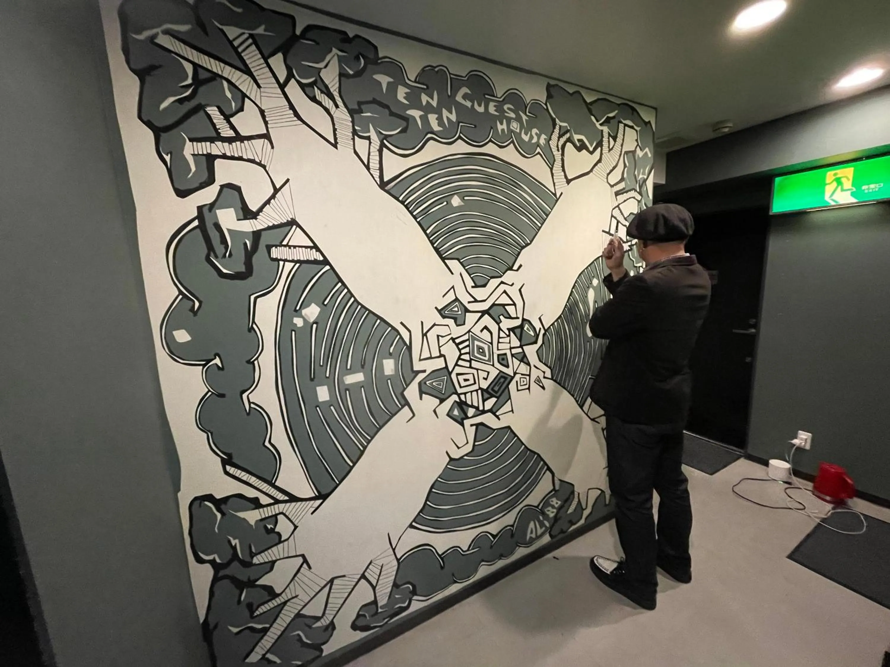 Decorative detail in TenTen Guesthouse in Asakusa