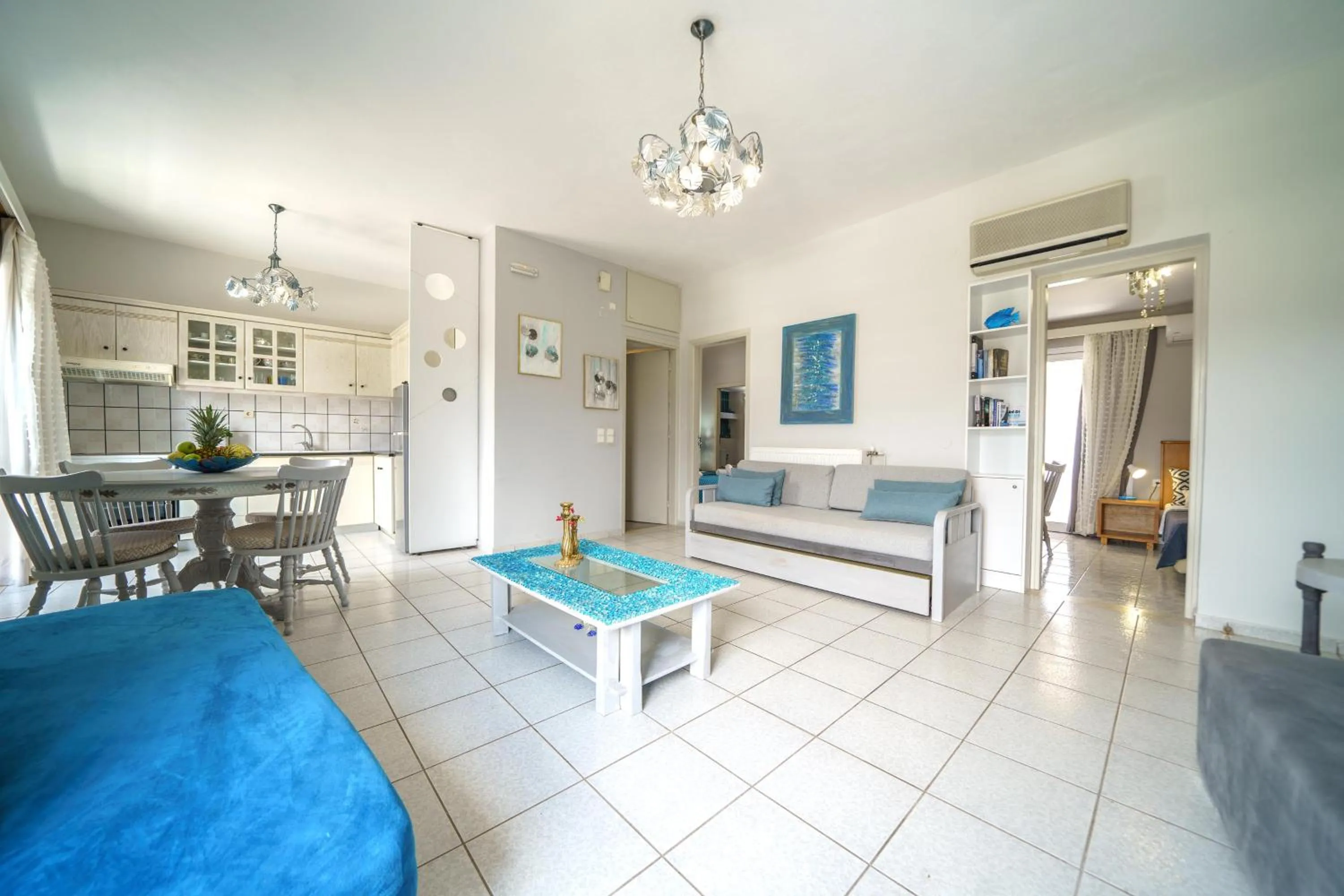 Seating area in RODI BLUE apartments