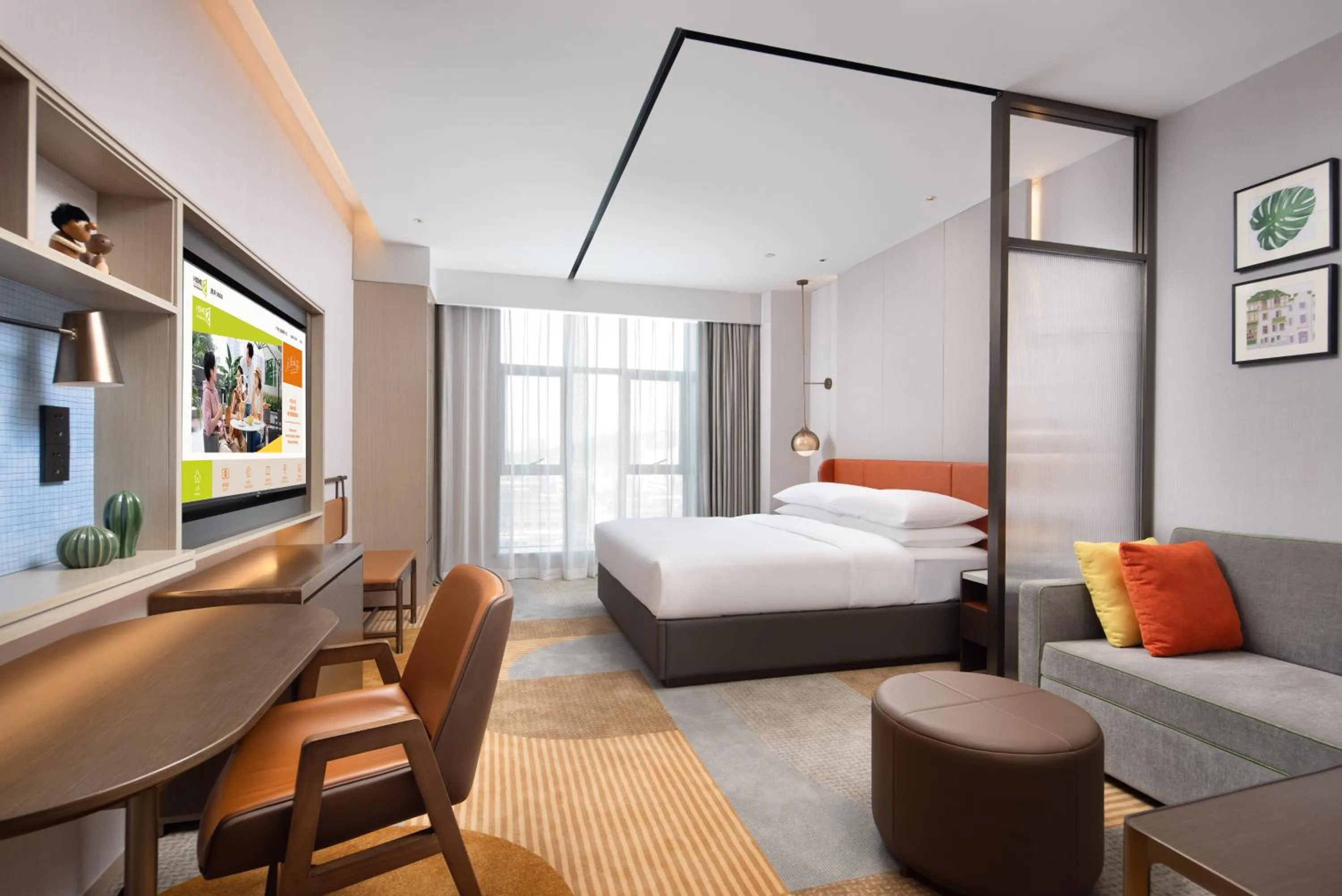 Bed in Home2 Suites By Hilton Shenzhen Dalang