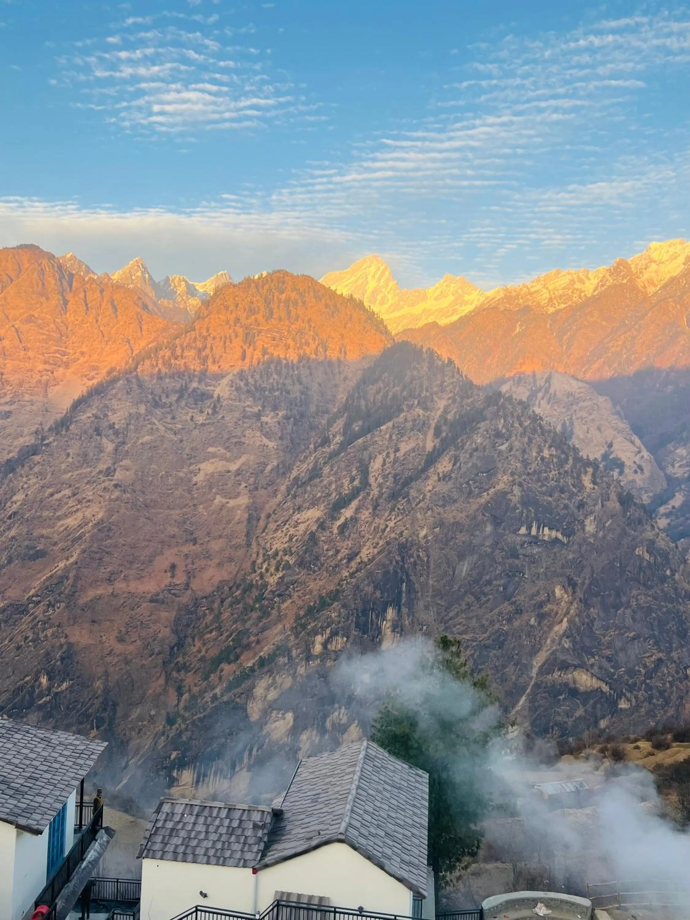 Sunset in Faraway Cottages, Auli
