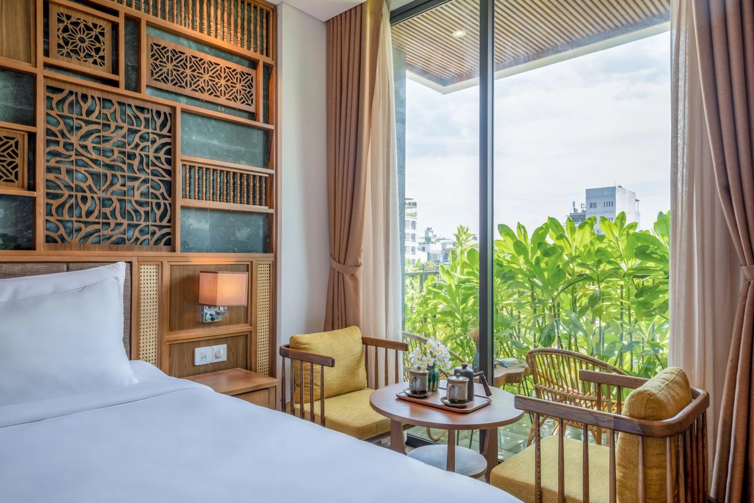 View (from property/room), Bed in Bonny Boutique Hotel Da Nang