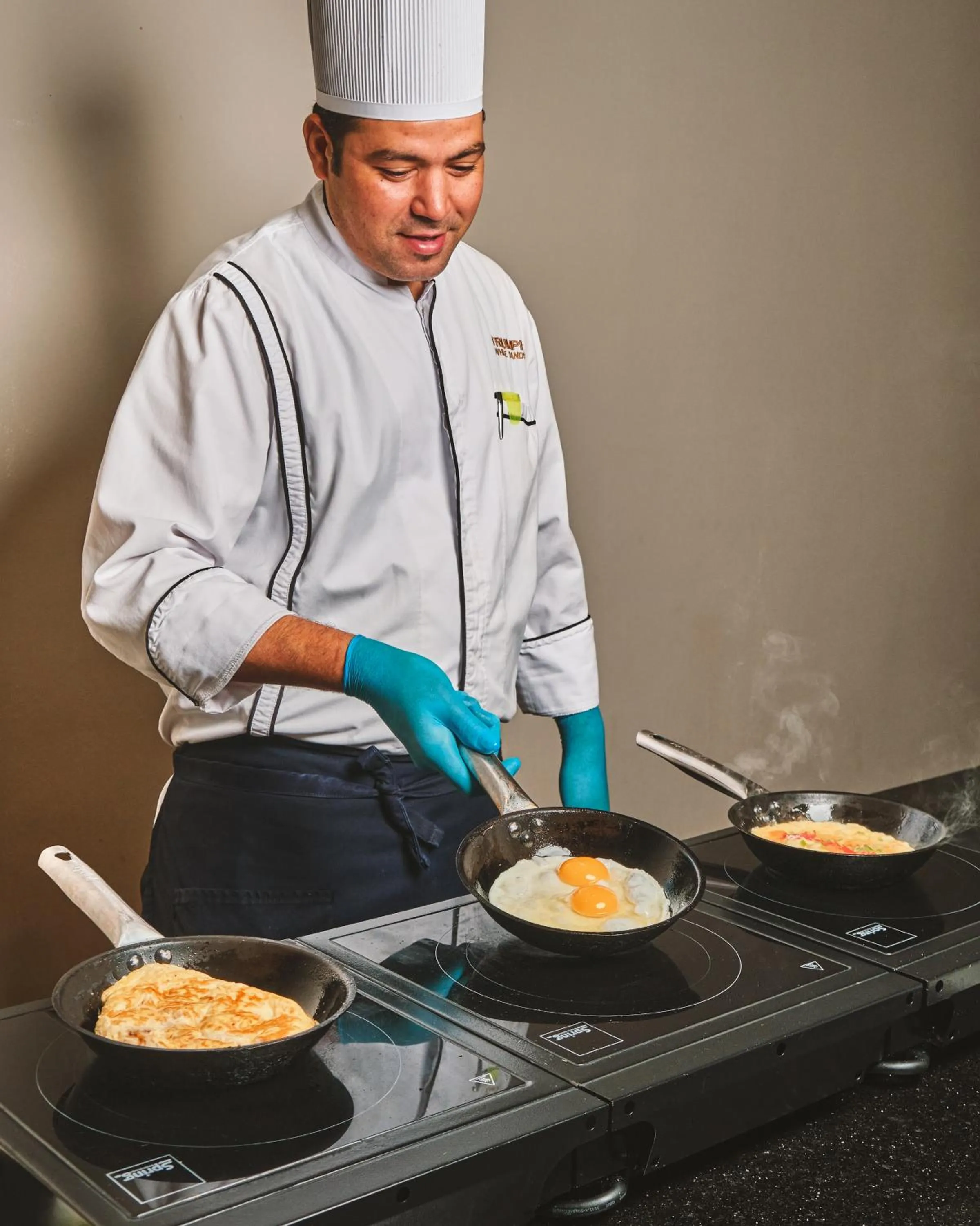 Buffet breakfast in Triumph White Sands Hotel