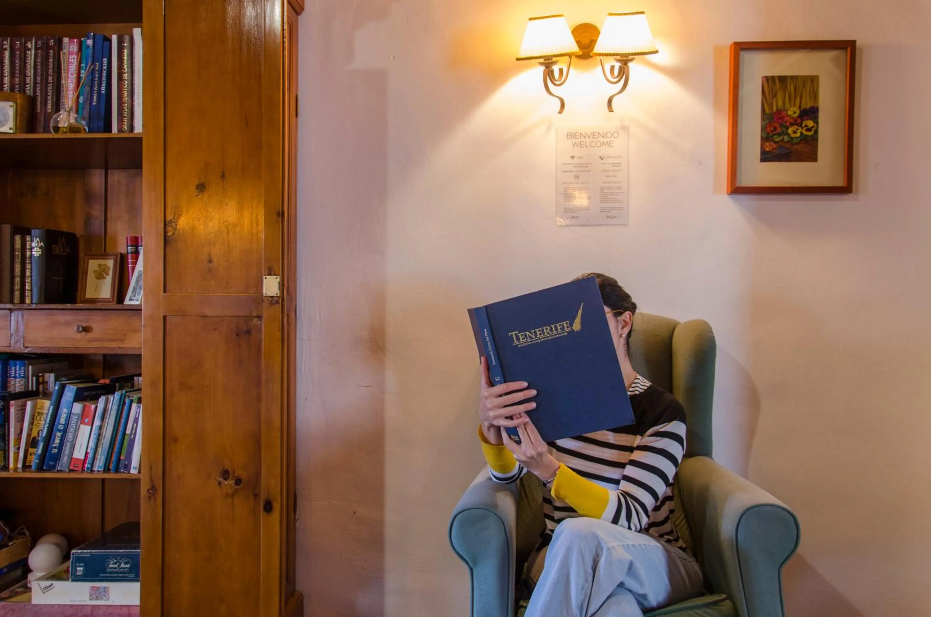 Library in Hotel rural casona Santo Domingo
