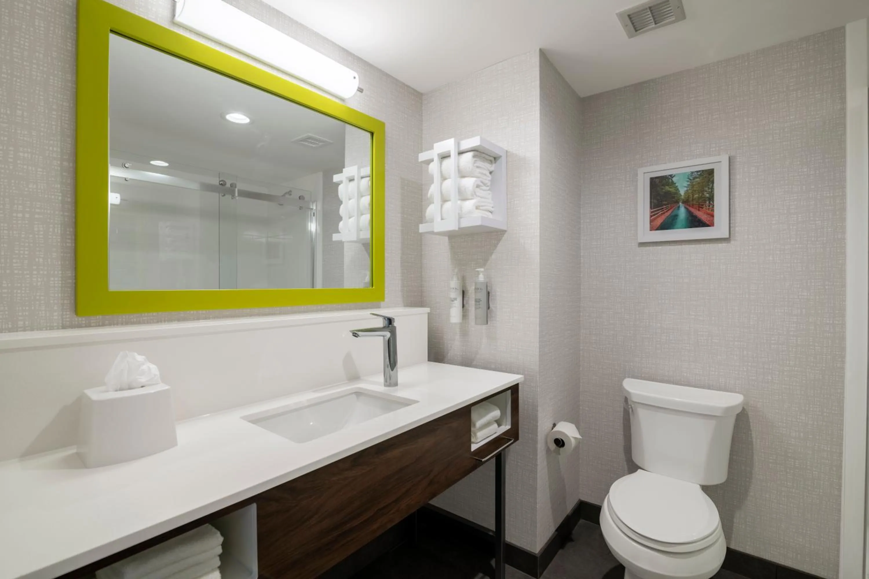 Bathroom in Hampton Inn Lincoln White Mountains