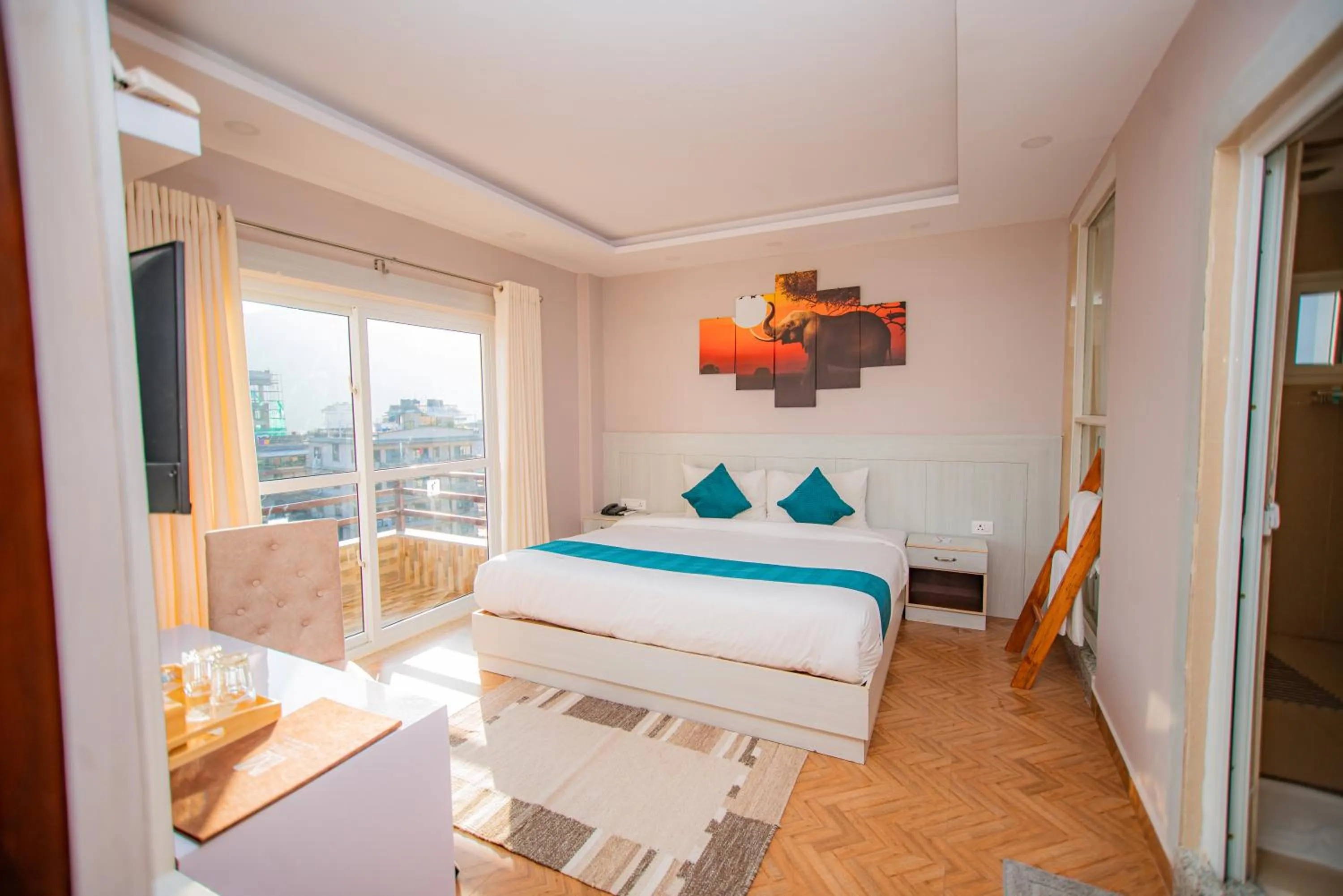 Bed in Majheri Resort and Spa