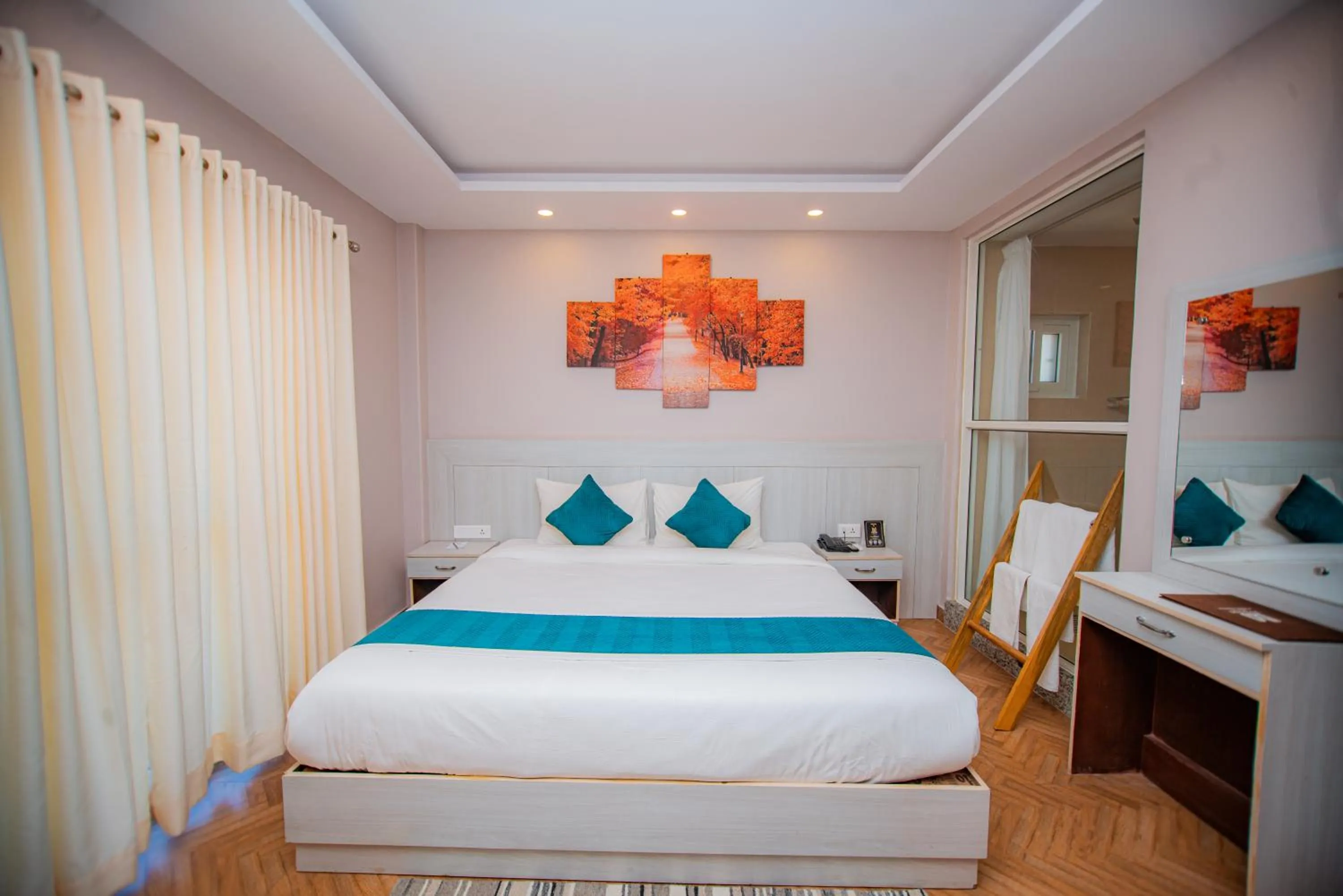 Bed in Majheri Resort and Spa