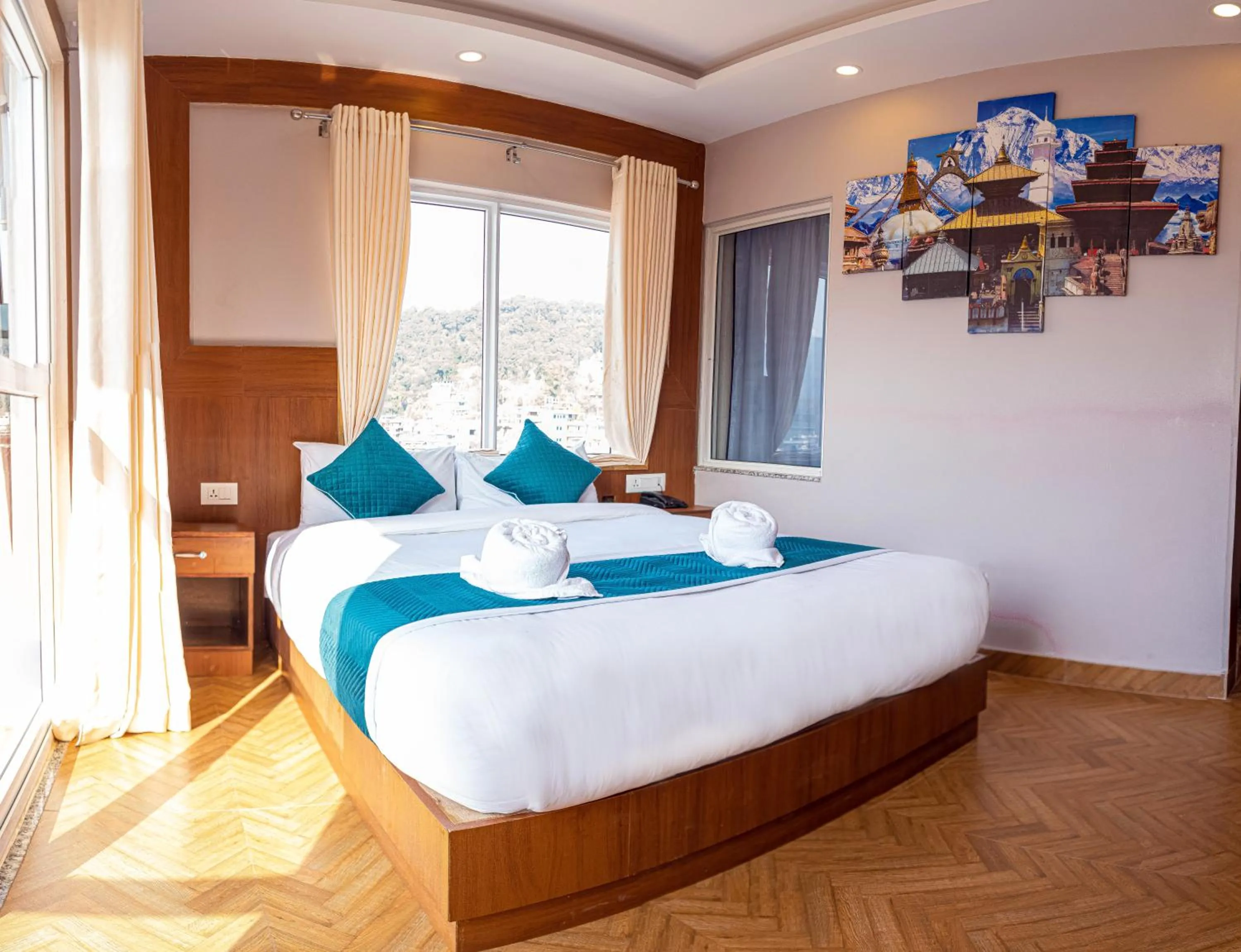 Bed in Majheri Resort and Spa