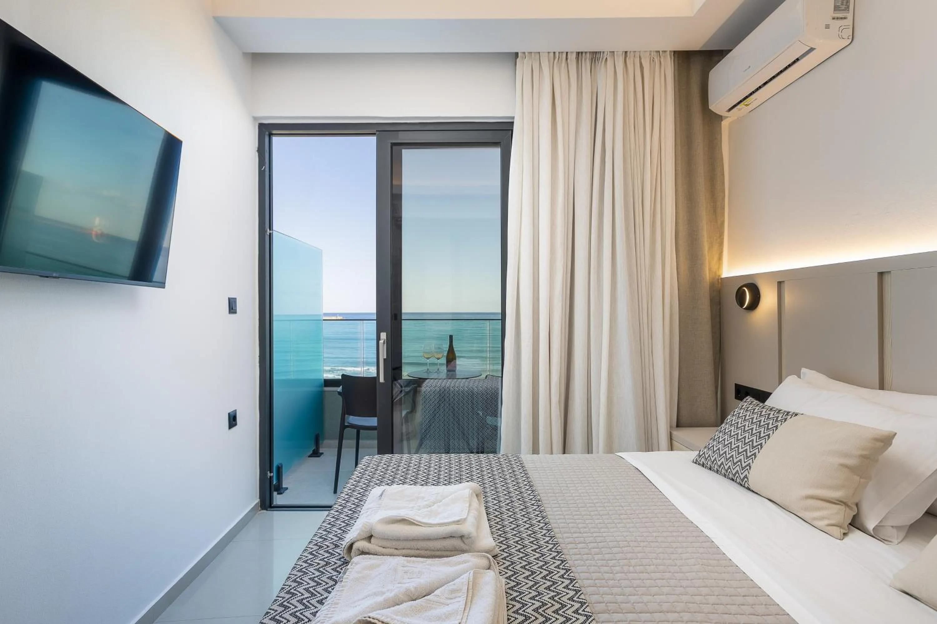 Bed in Poseidon Hotel