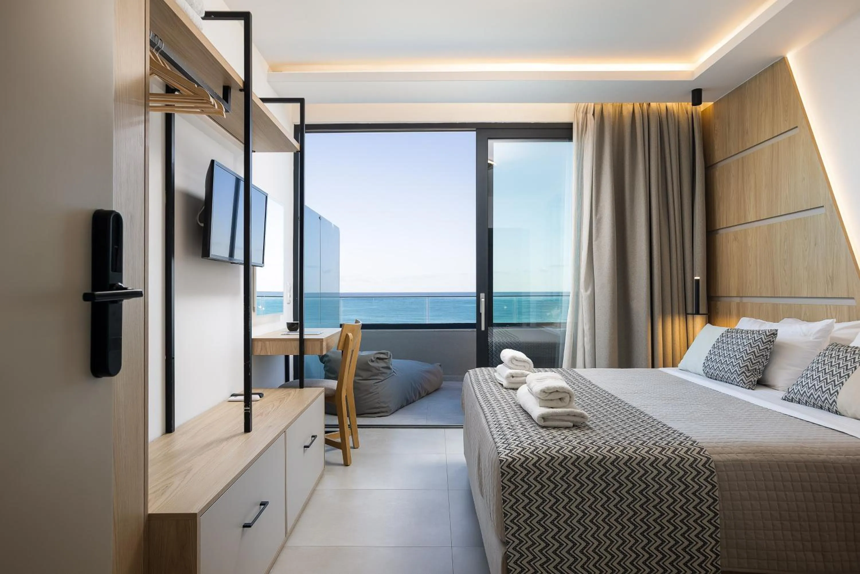 Bed in Poseidon Hotel