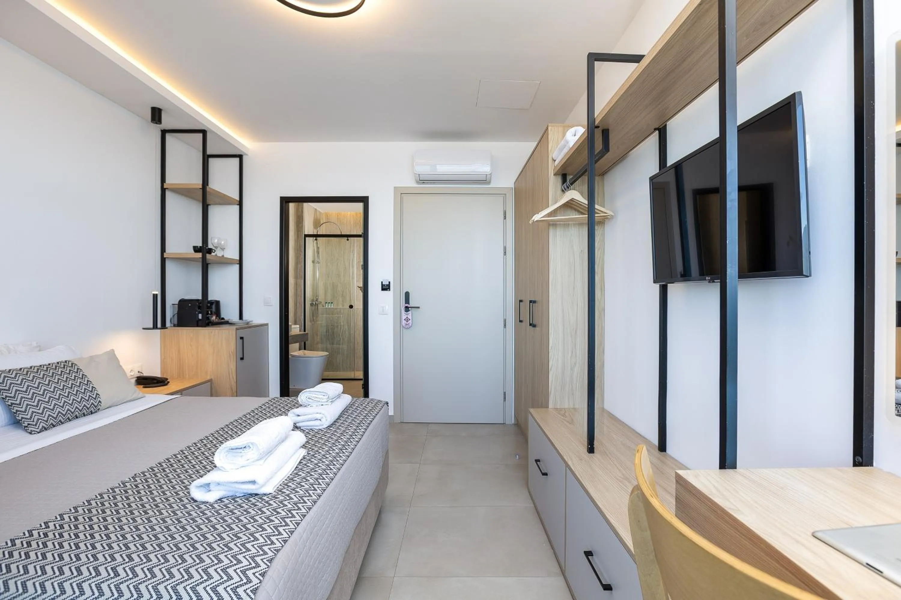 Bed in Poseidon Hotel