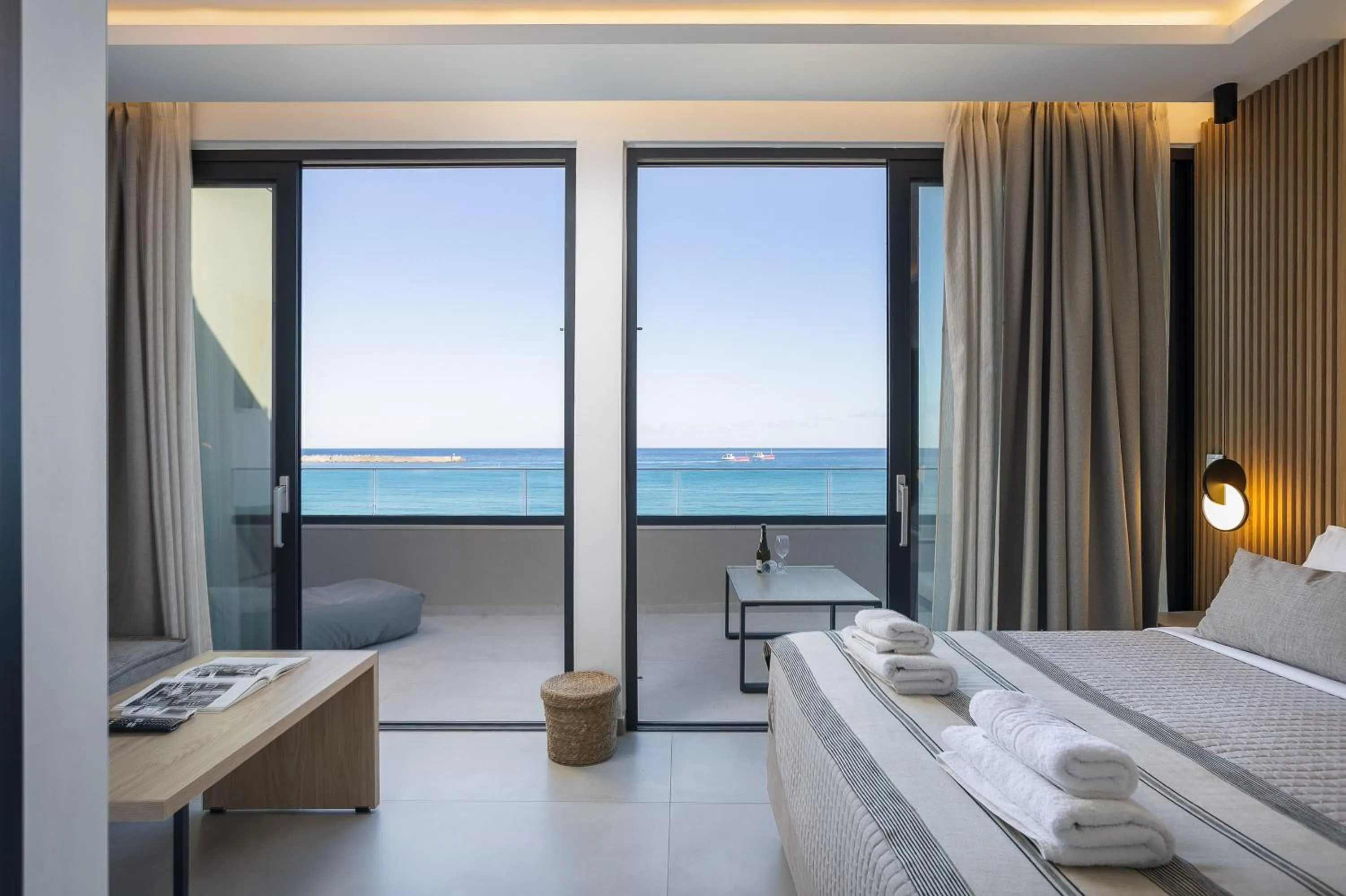 Bed in Poseidon Hotel