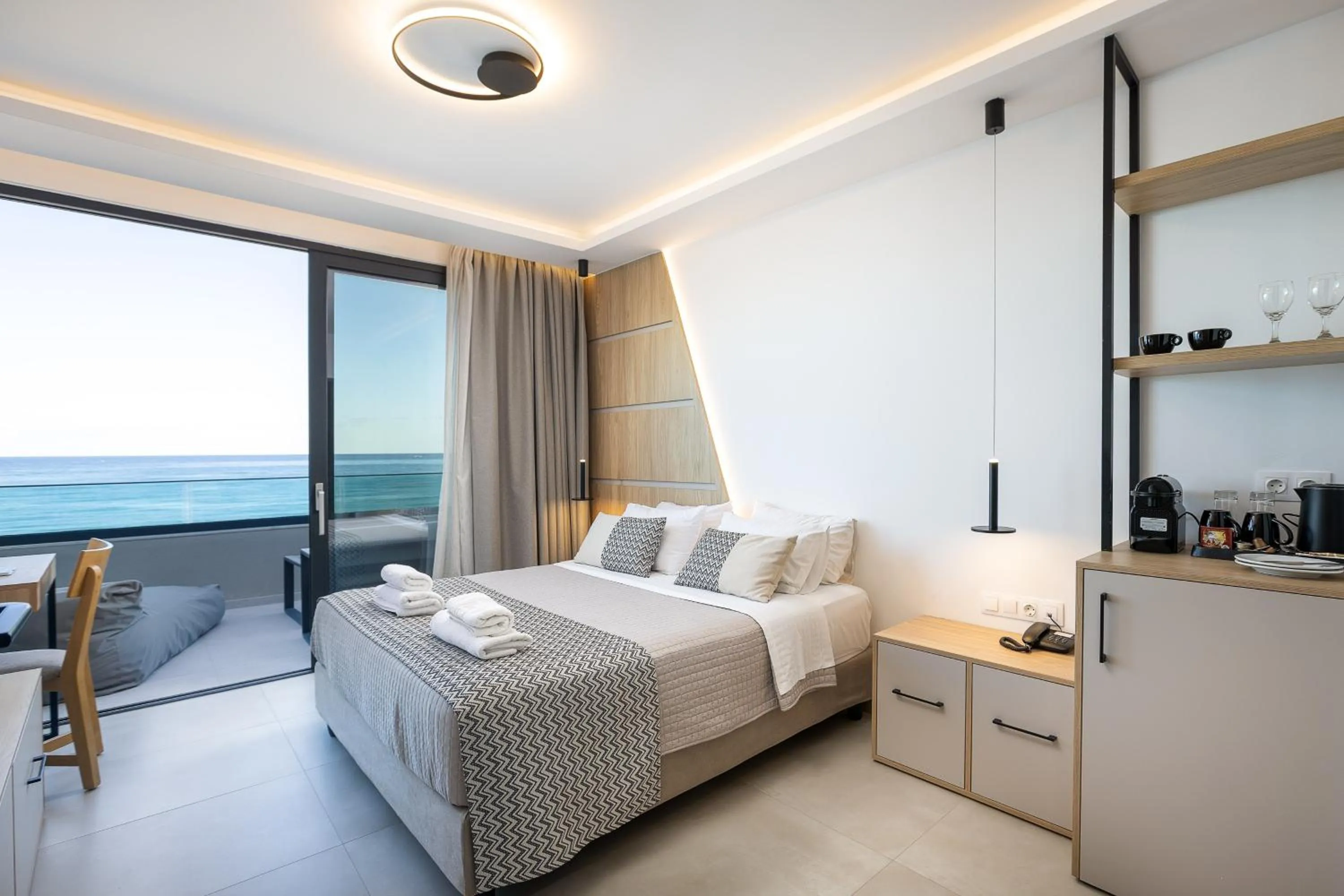 Bed in Poseidon Hotel