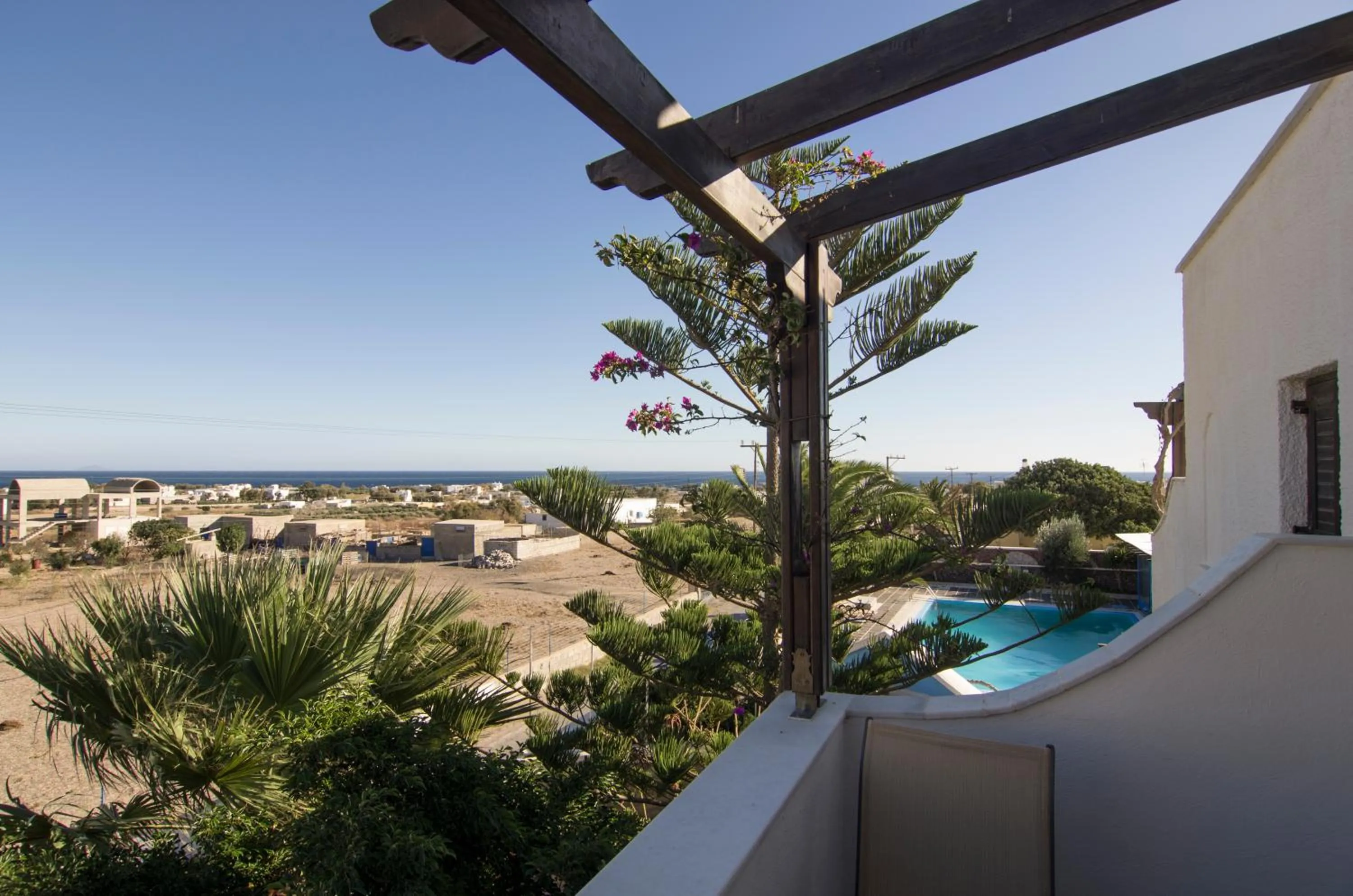 Garden view in Holiday Beach Resort Santorini
