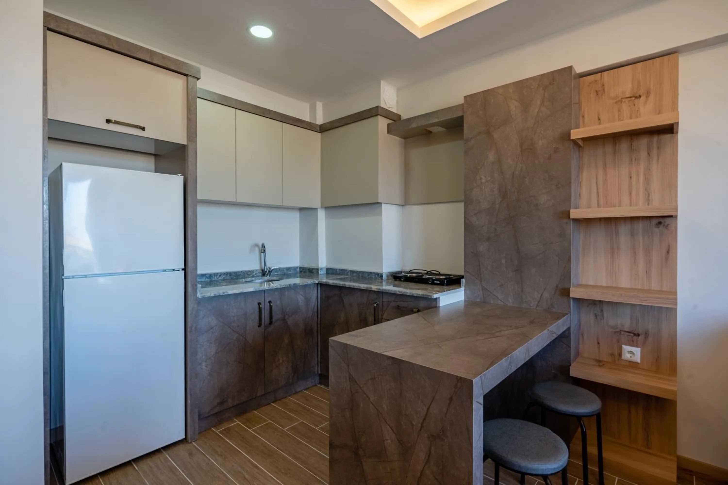 Kitchen or kitchenette in Afyon Regulus Thermal Apart Hotel & Villas