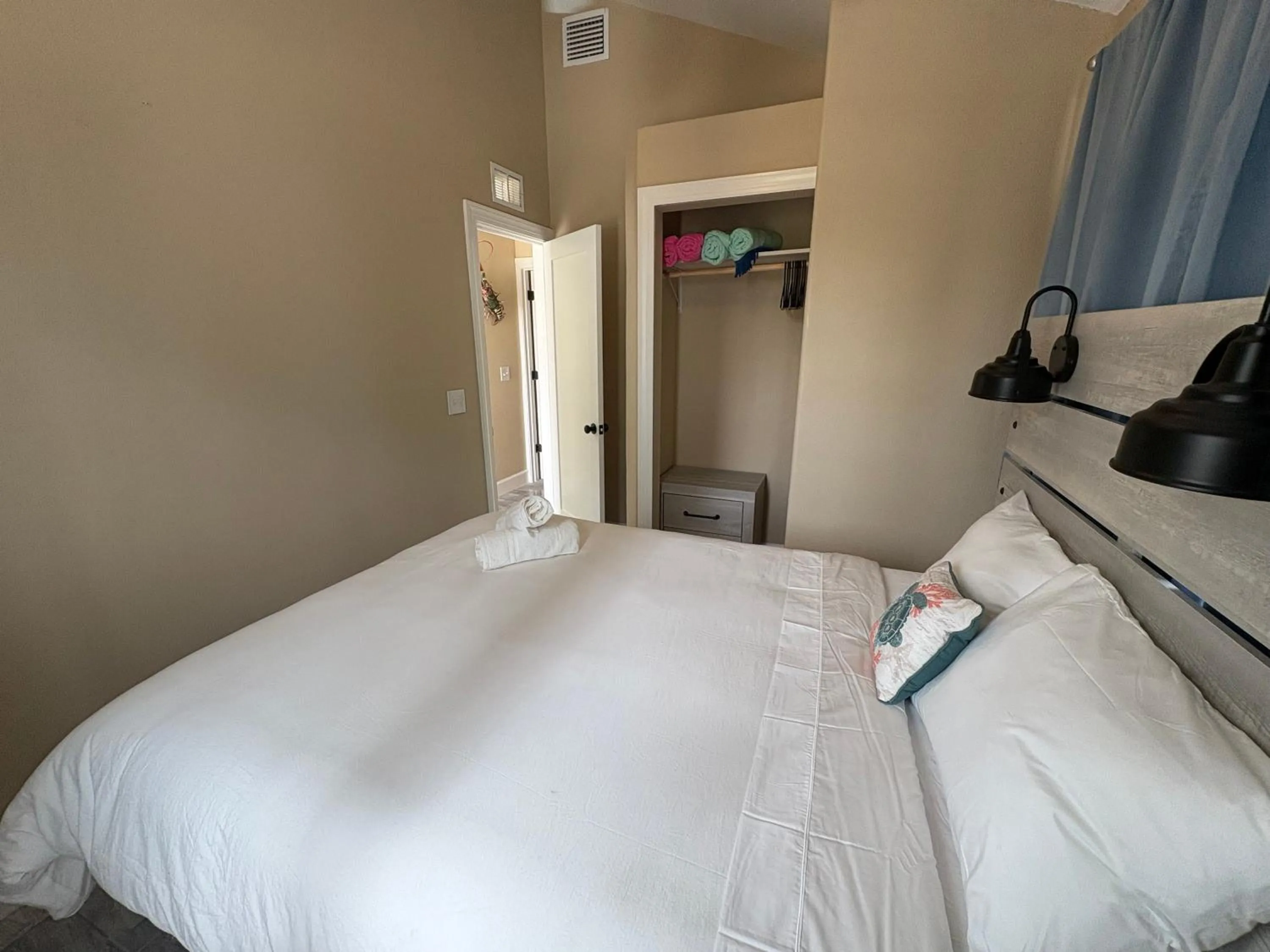 Bed in Blue Waters Treasure Island