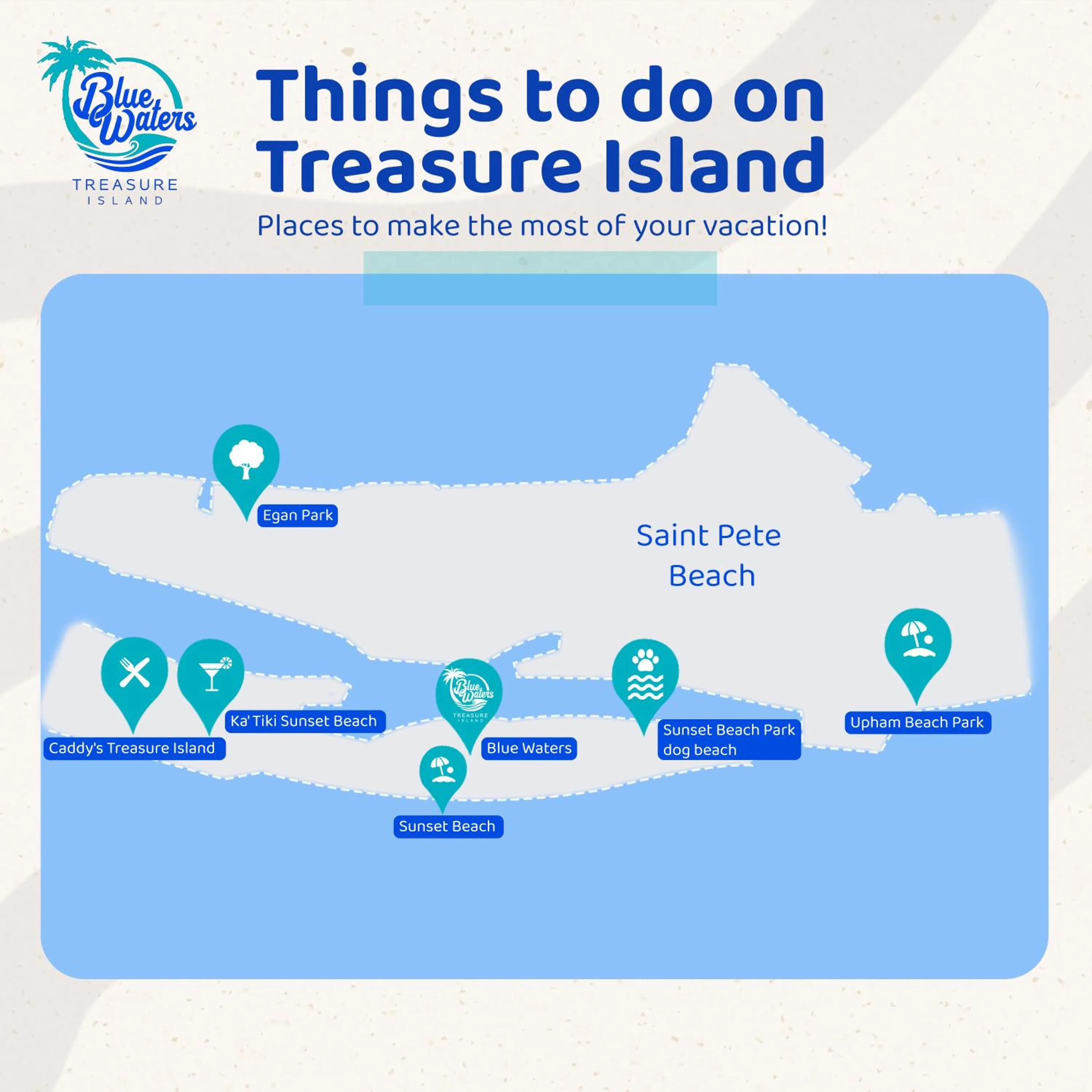 Natural landscape in Blue Waters Treasure Island