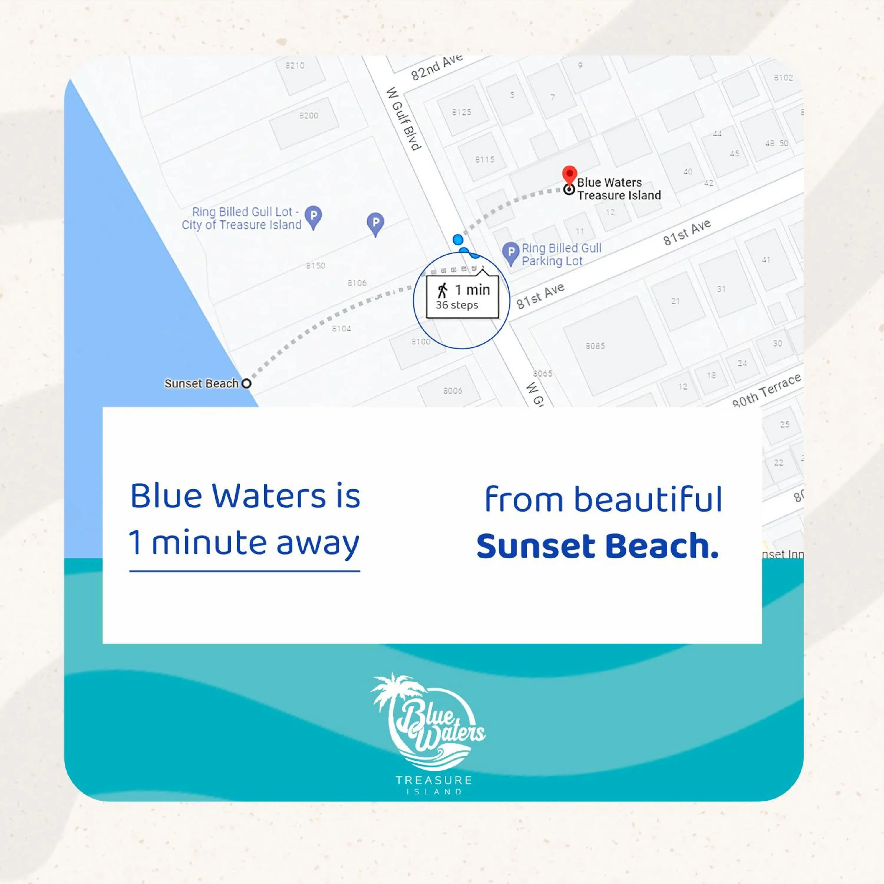 Property building in Blue Waters Treasure Island