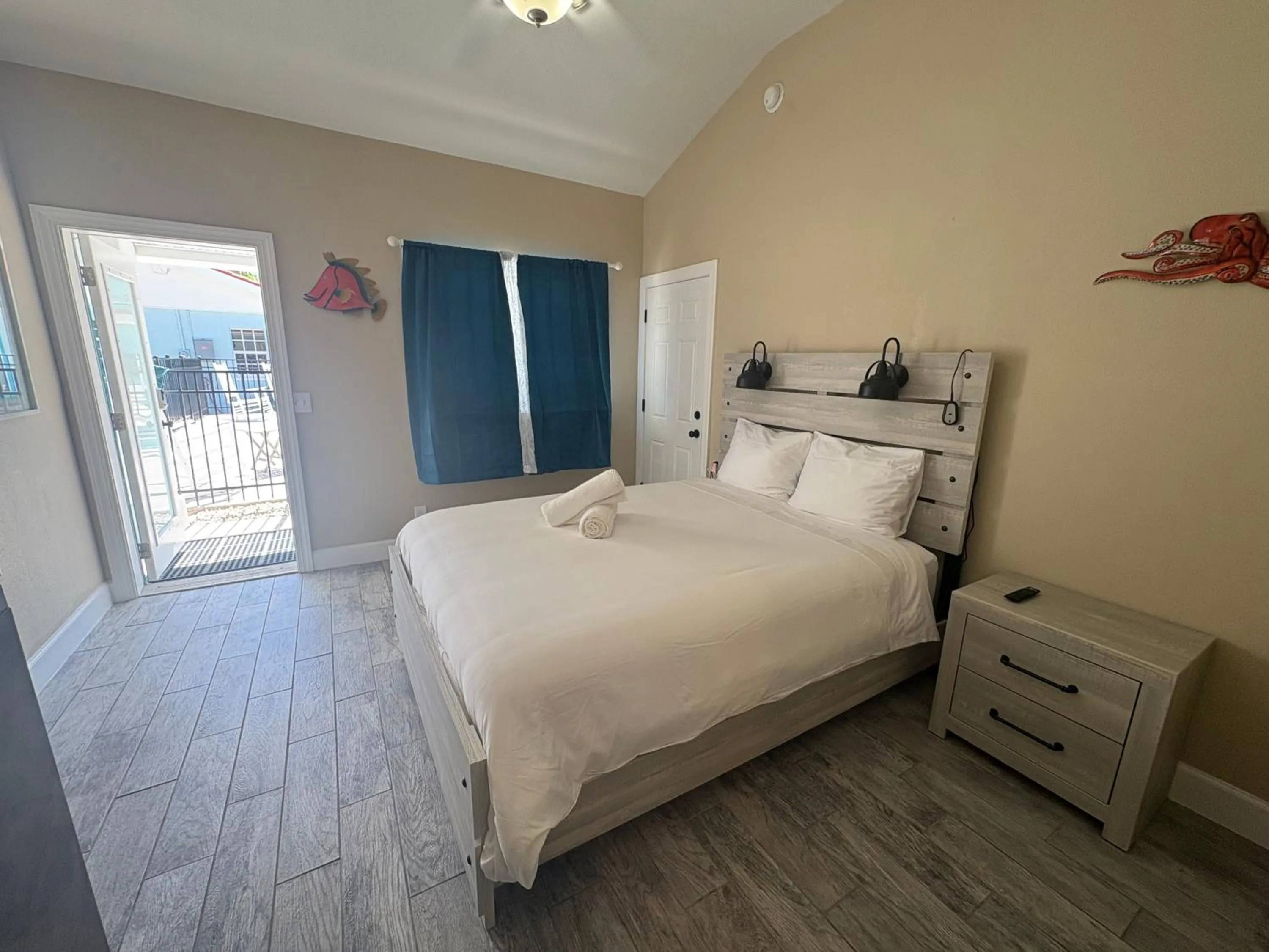 Bed in Blue Waters Treasure Island