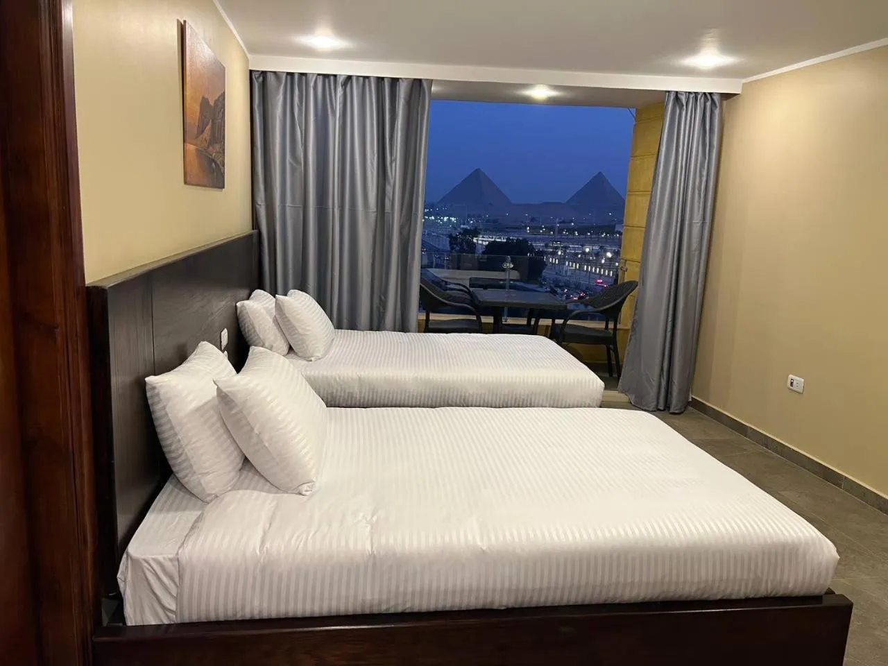 Bed in Asia Grand Museum & Pyramids view