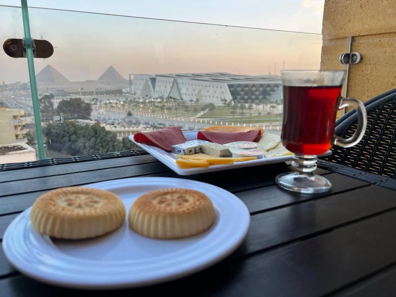 Mountain view in Asia Grand Museum & Pyramids view