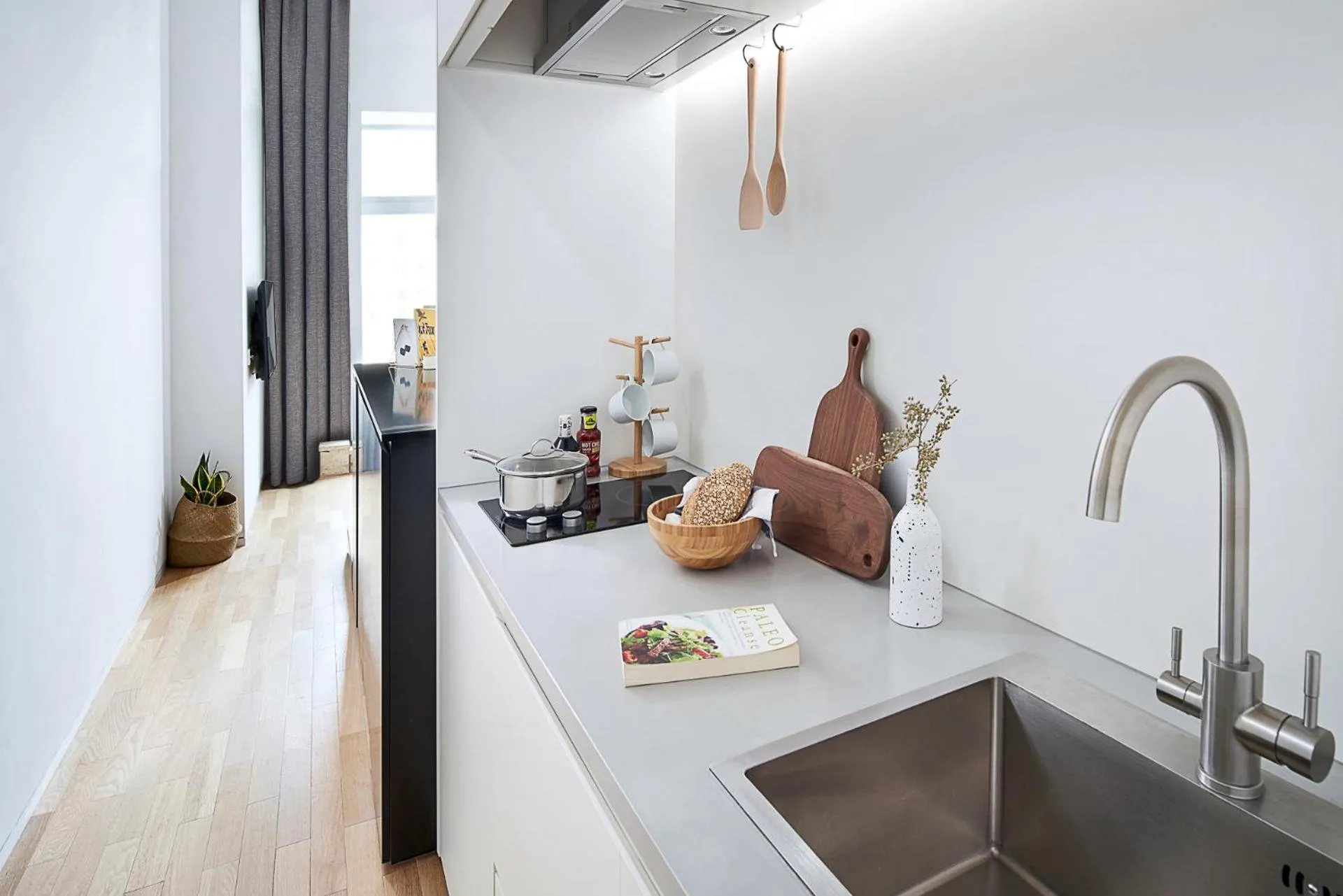 Kitchen or kitchenette in base-Shanghai SUHE Serviced Apartment, Near East Nanjing Road & People's Square