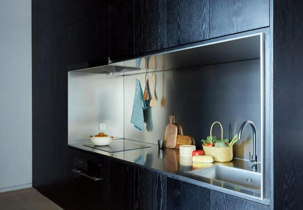 Kitchen or kitchenette in base-Shanghai Pusan Serviced Apartment