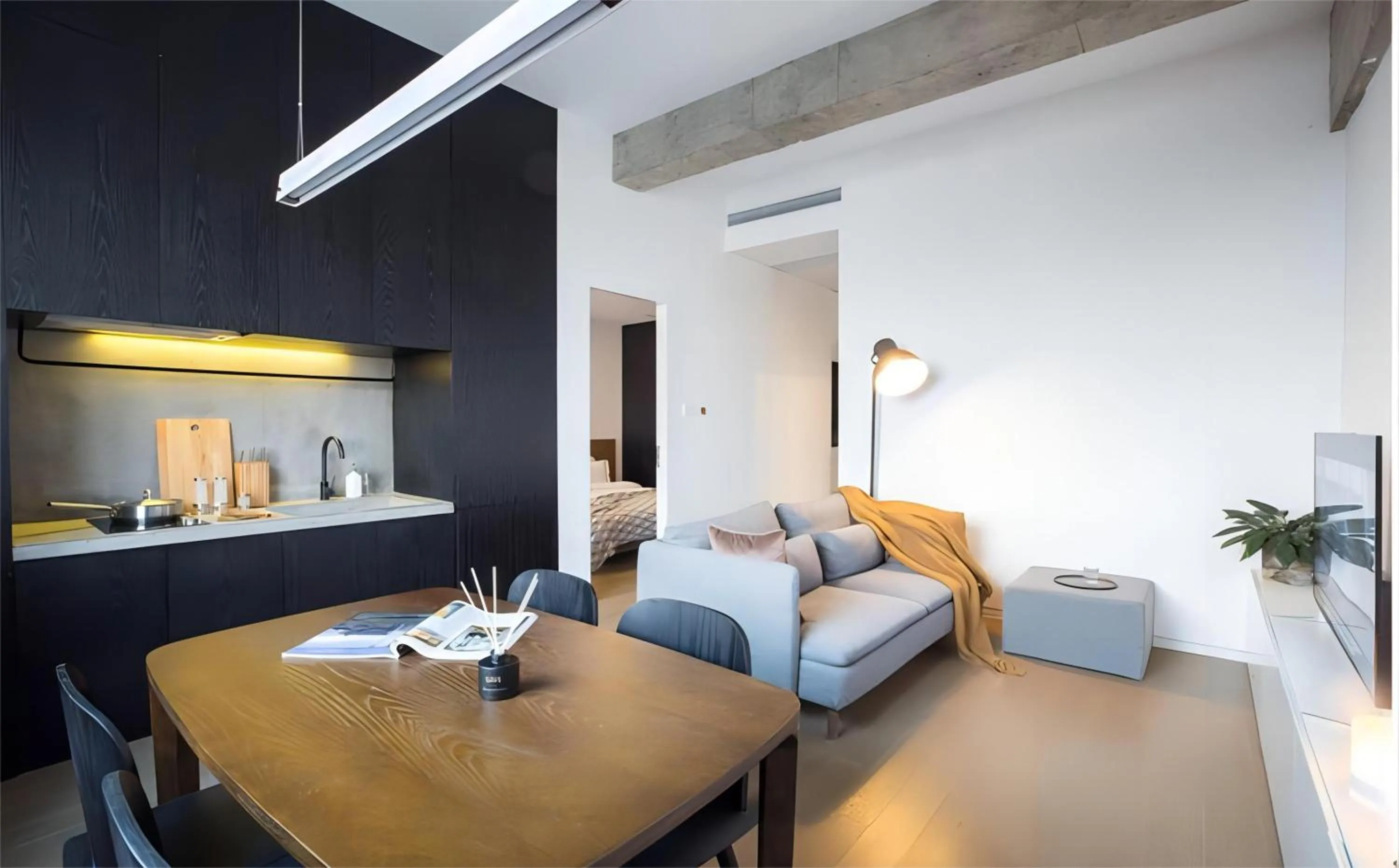 Living room in base-Shanghai Pusan Serviced Apartment