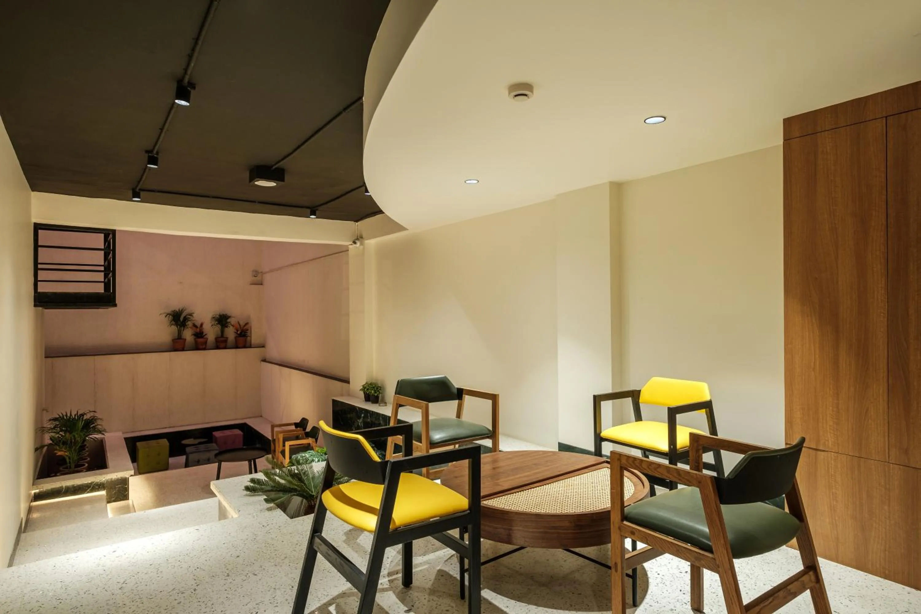 Seating area in Indie Stays Jaipur