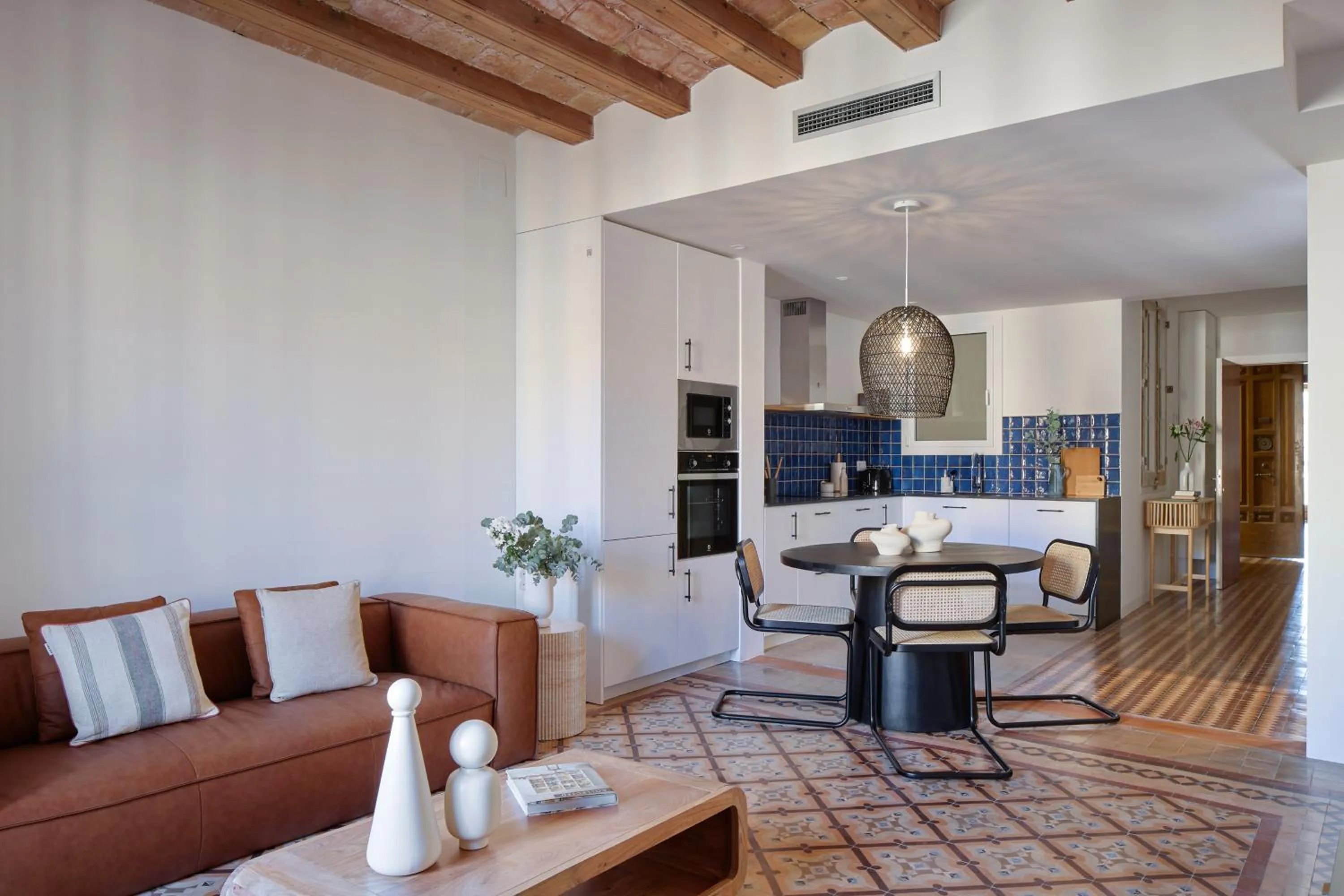 Seating area in Factory Apartments Barcelona